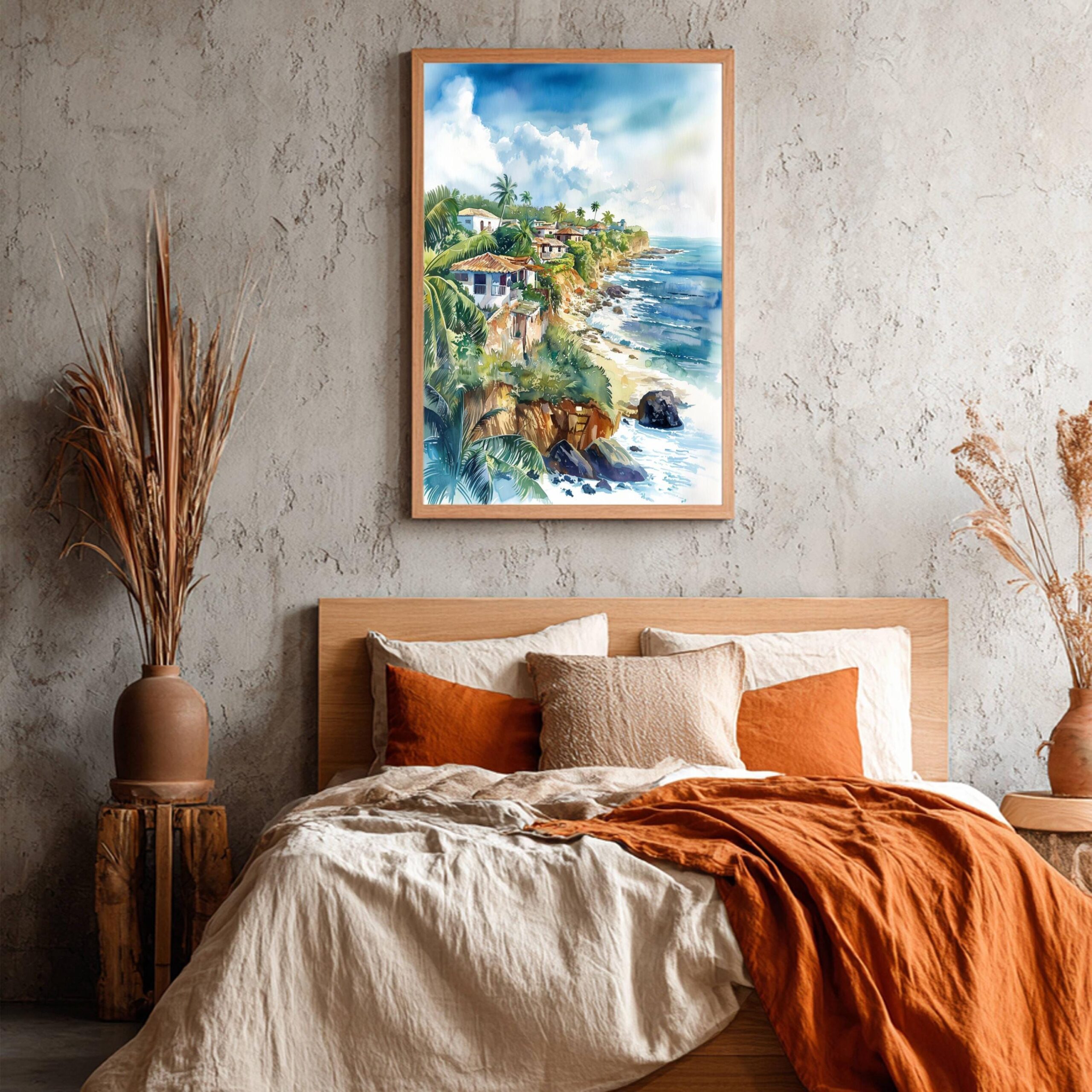 Puerto Rico Caribbean Watercolor: Vacation Travel Art Poster - Image 6