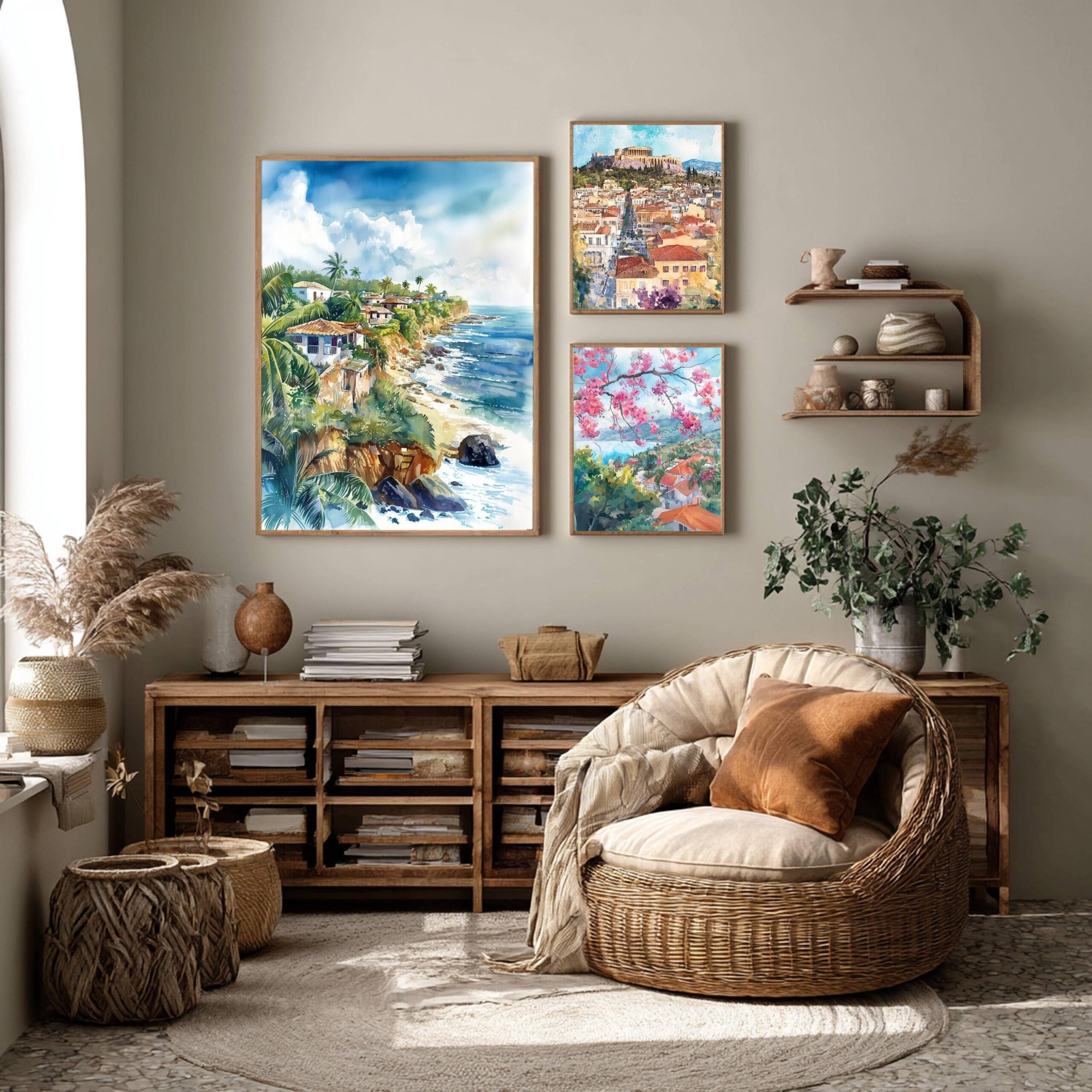 Puerto Rico Caribbean Watercolor: Vacation Travel Art Poster - Image 2