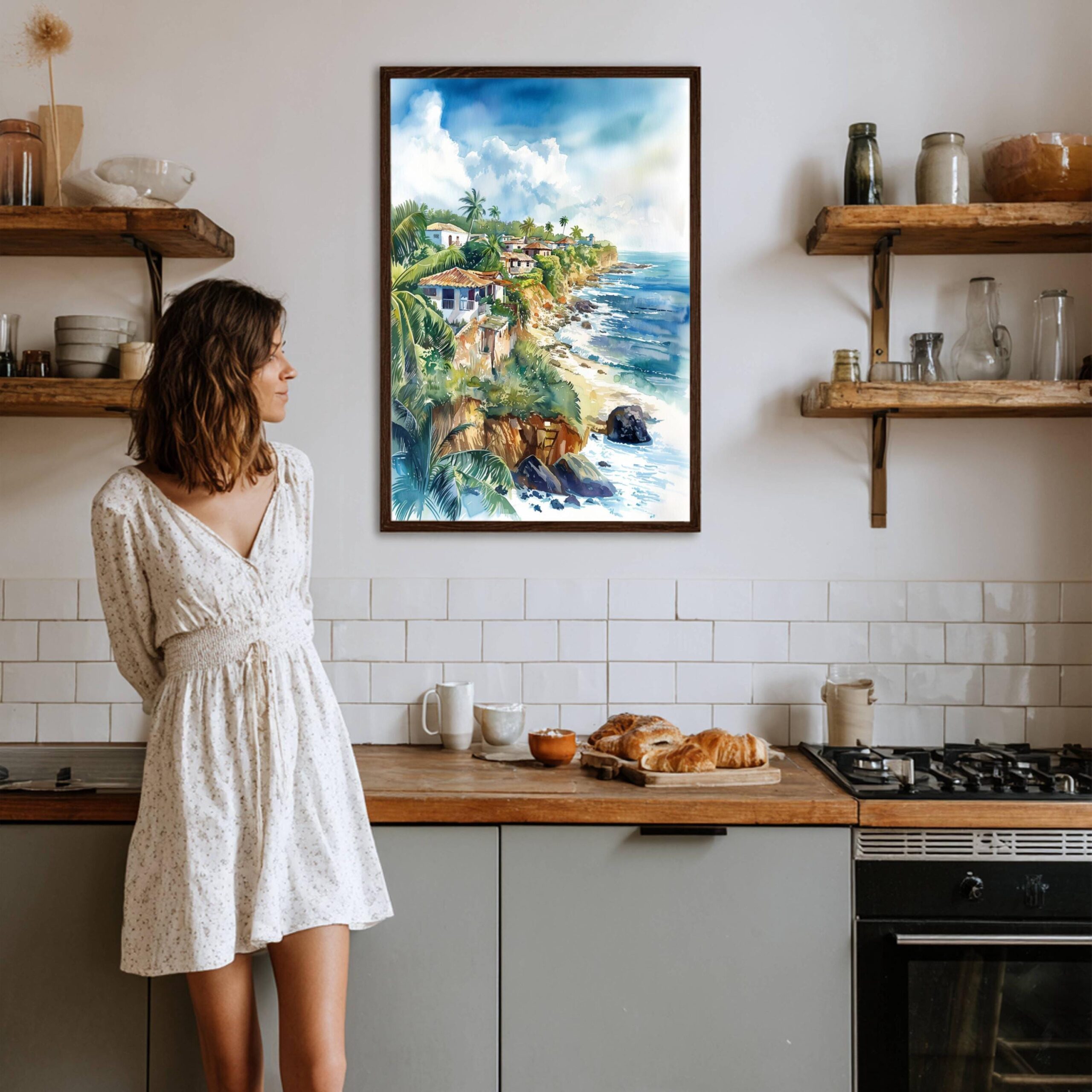 Puerto Rico Caribbean Watercolor: Vacation Travel Art Poster - Image 4