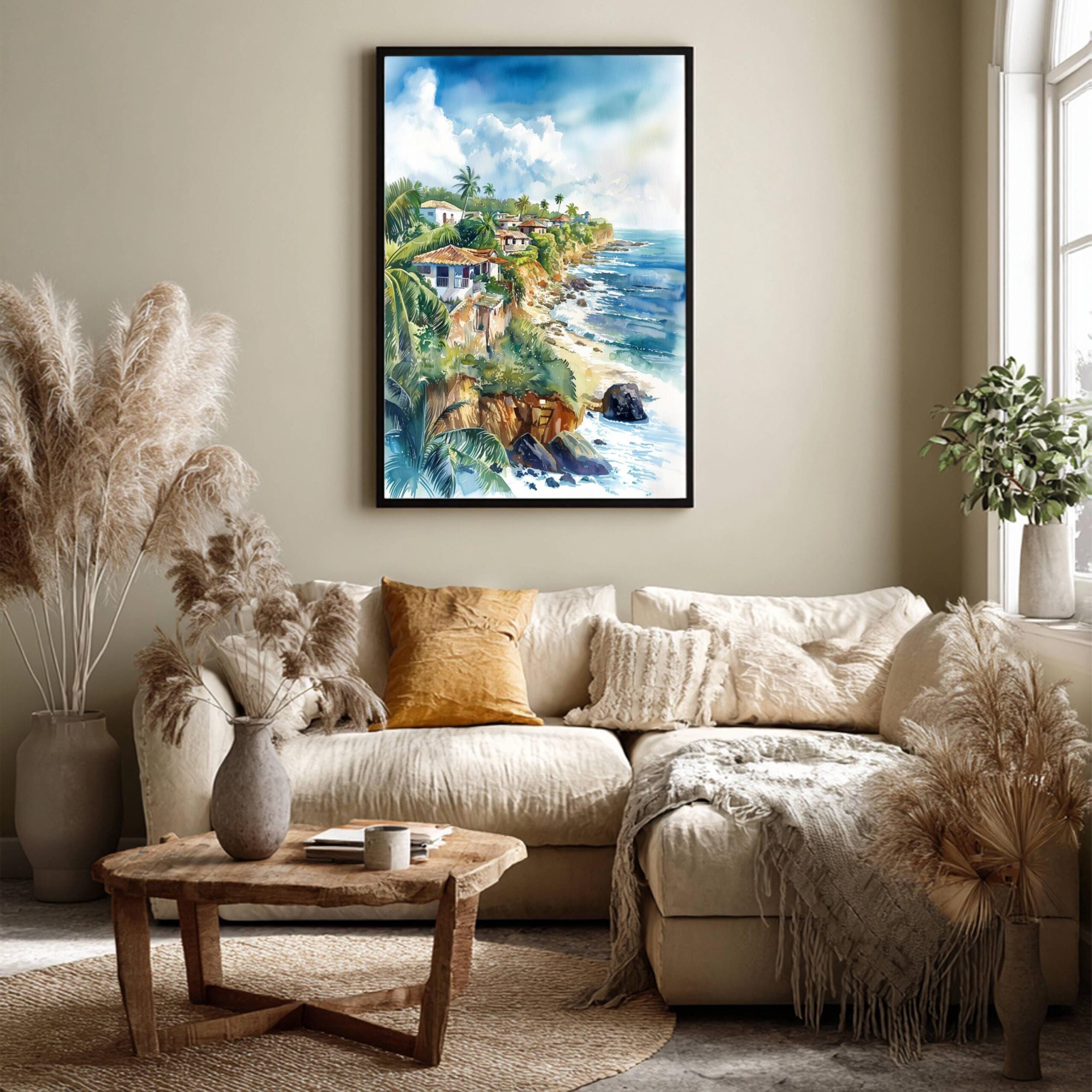 Puerto Rico Caribbean Watercolor: Vacation Travel Art Poster - Image 7