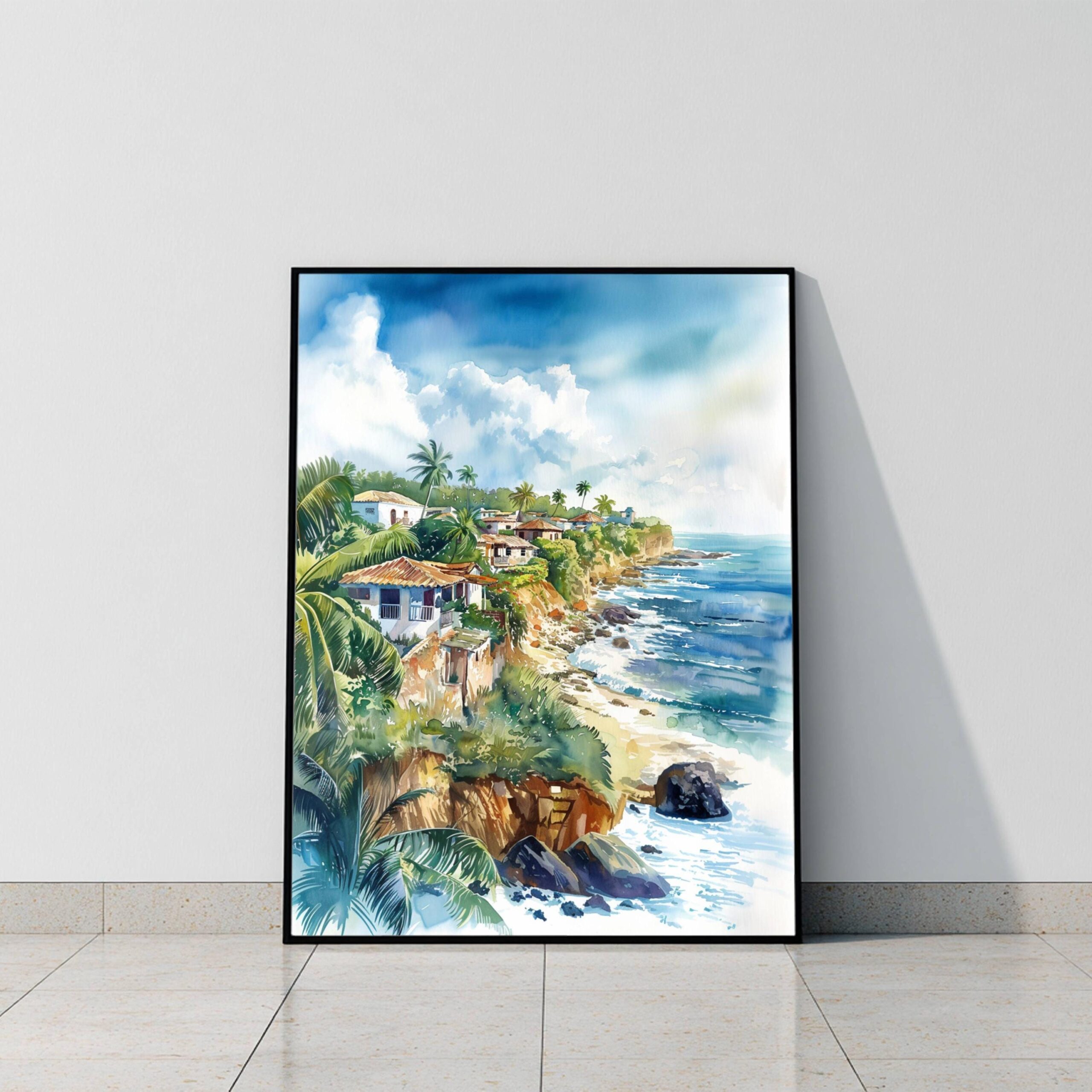 Puerto Rico Caribbean Watercolor: Vacation Travel Art Poster - Image 8
