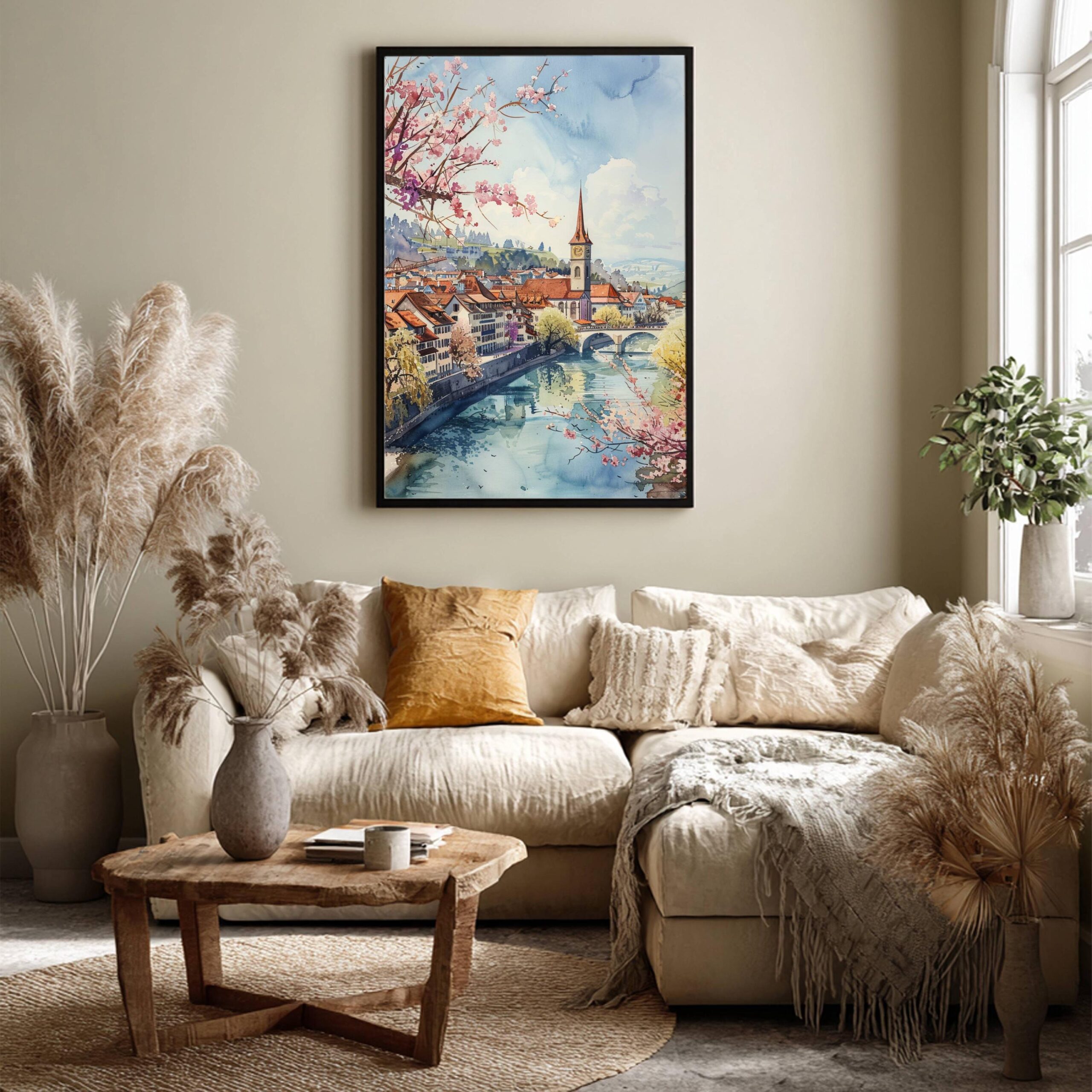 Bern Switzerland Europe Watercolor: Vacation Travel Art Poster - Image 7