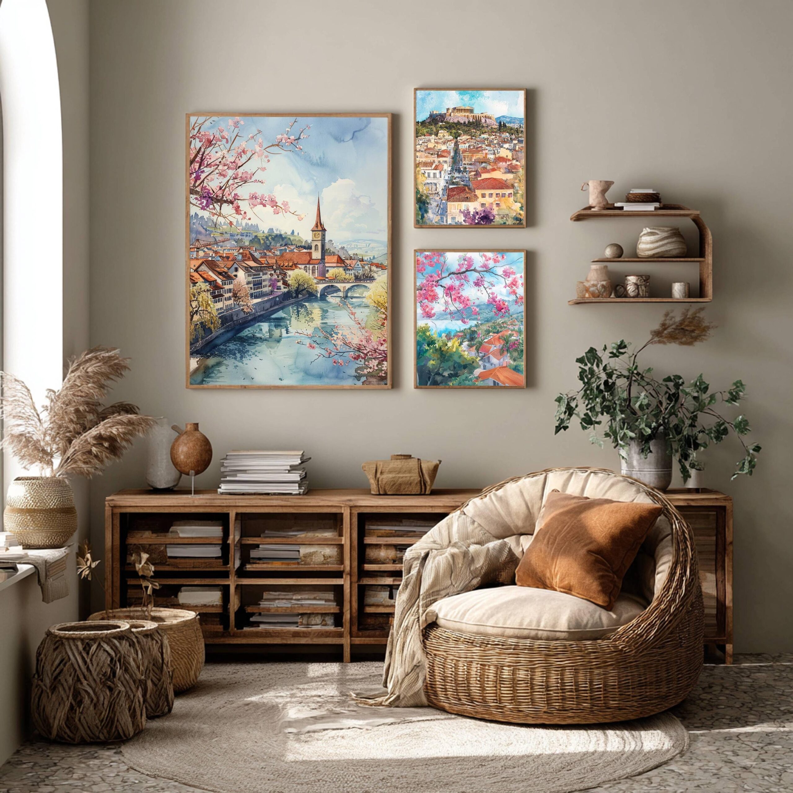 Bern Switzerland Europe Watercolor: Vacation Travel Art Poster - Image 2