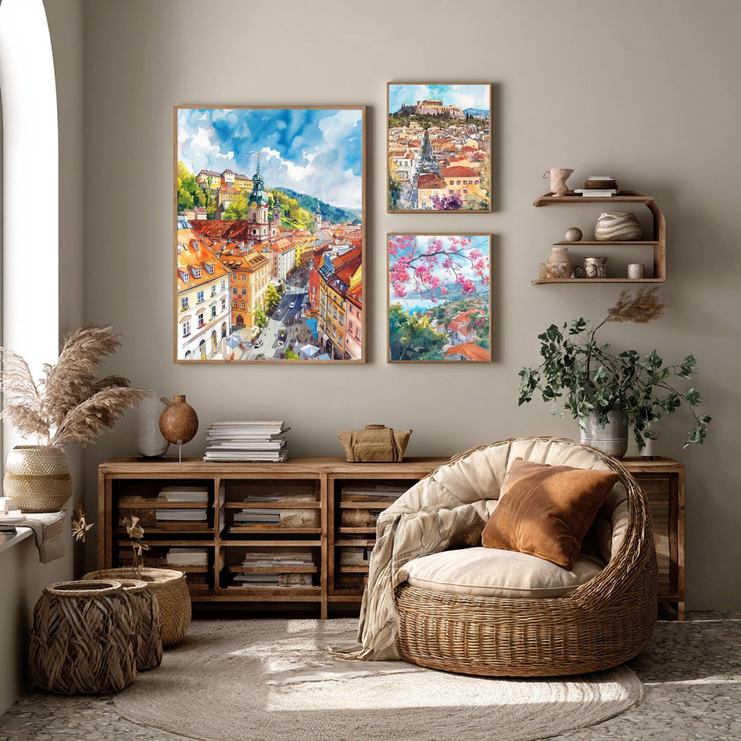 Graz Austria Europe Watercolor Print: Vacation Travel Art Poster - Image 2