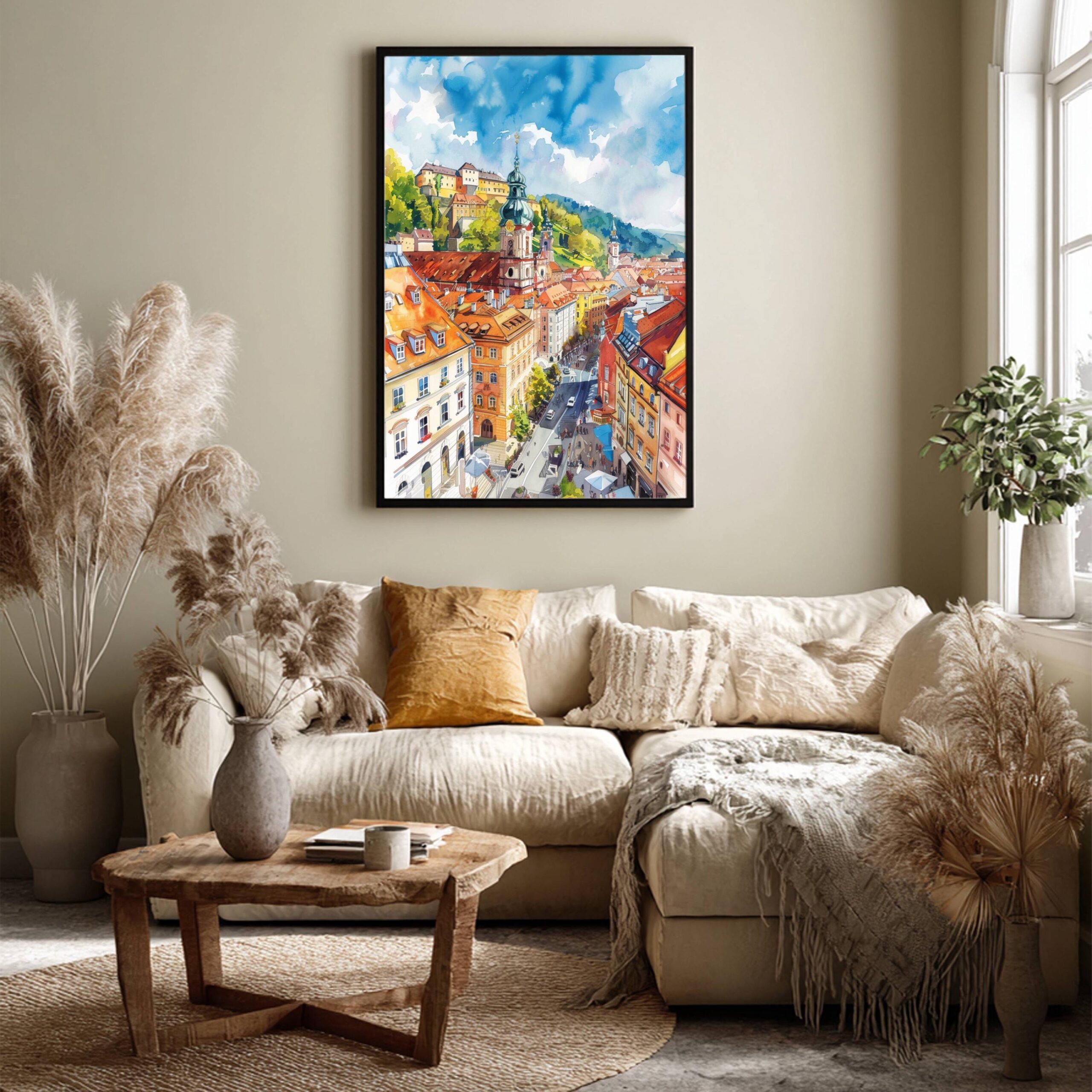 Graz Austria Europe Watercolor Print: Vacation Travel Art Poster - Image 7
