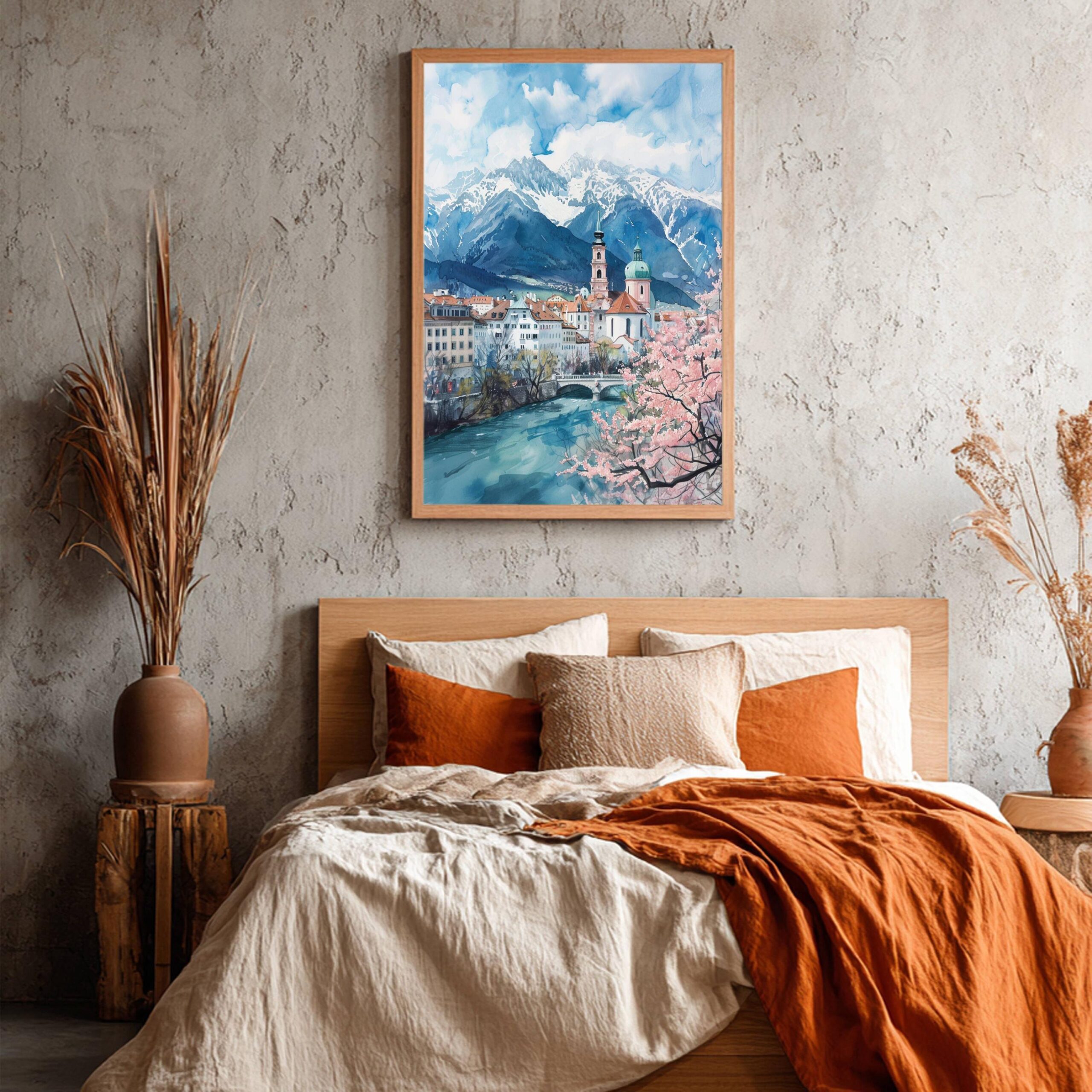 Innsbruck Austria Europe Watercolor Print: Vacation Travel Art Poster - Image 6