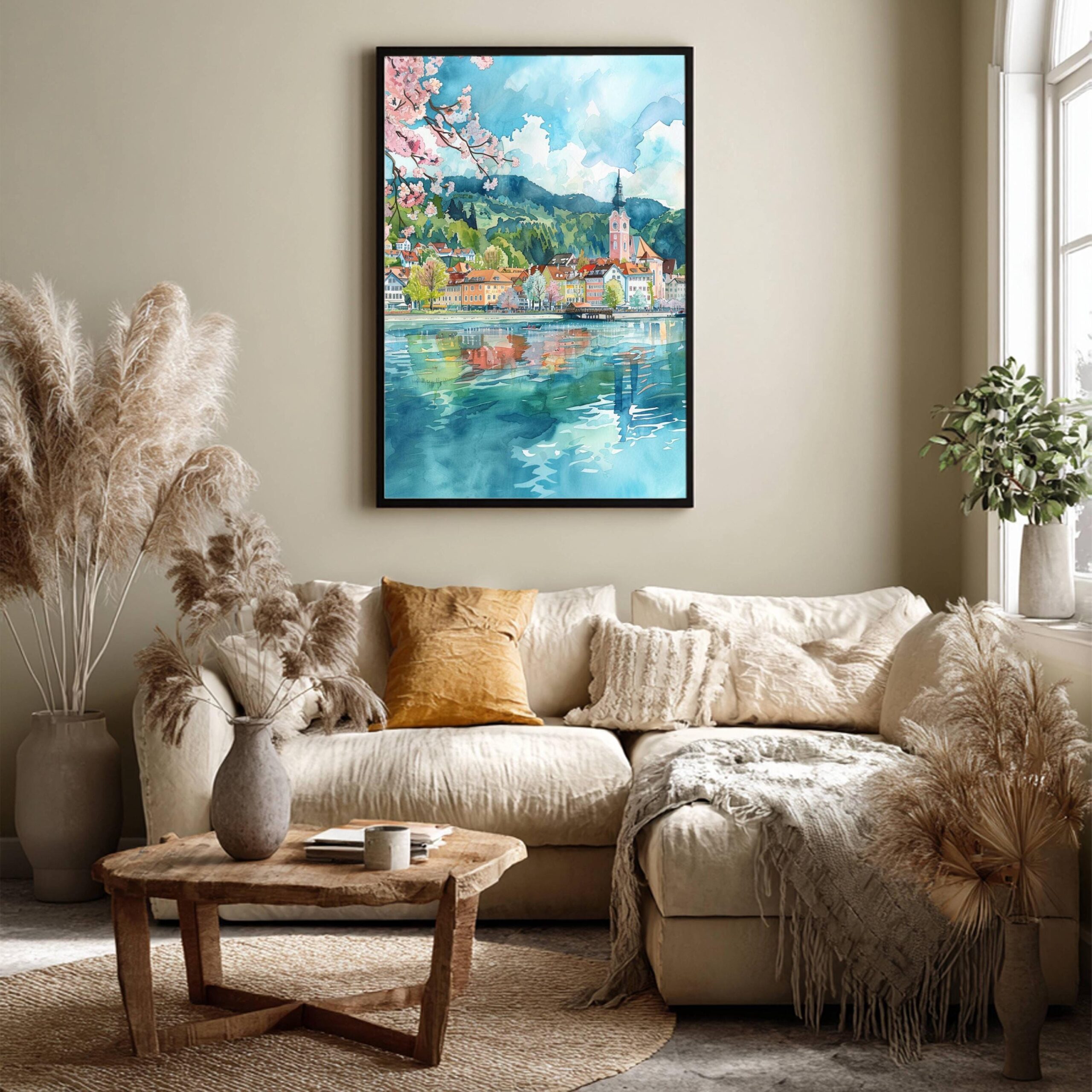 Klagenfurt am Wörthersee Austria Europe Watercolor Print: Vacation Travel Art Poster - Image 7