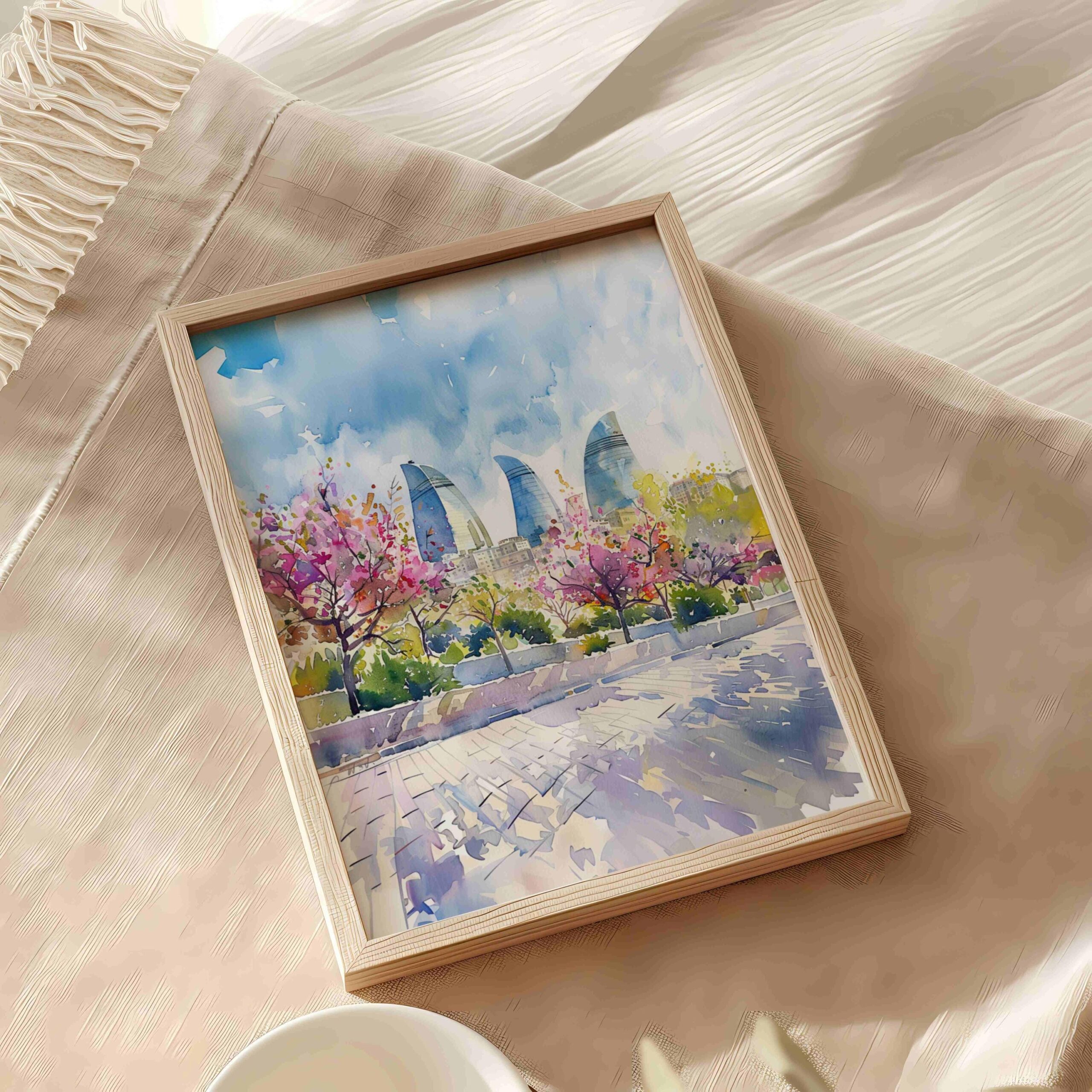 Azerbaijan Watercolor Poster: Asian Travel Art Print - Image 9