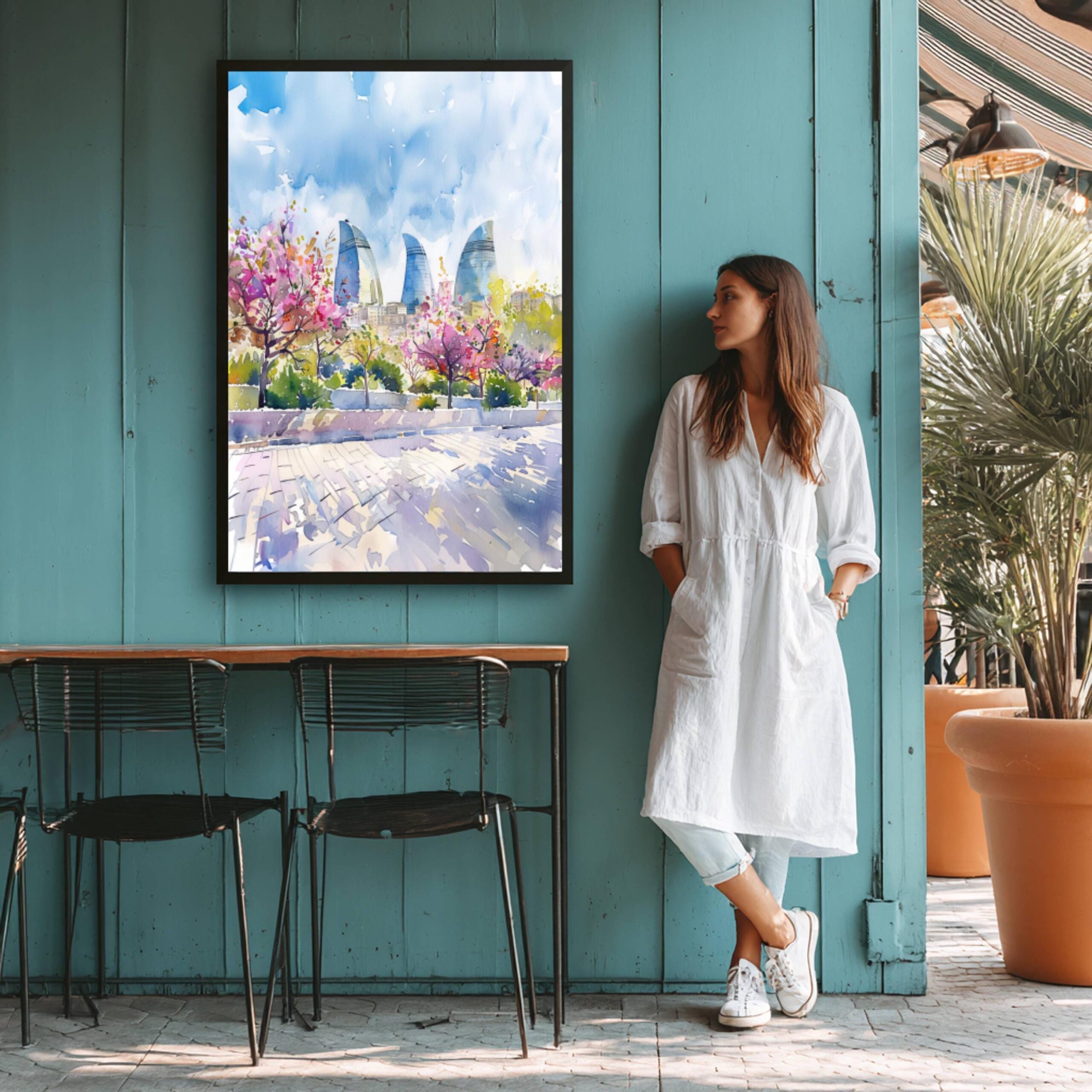 Azerbaijan Watercolor Poster: Asian Travel Art Print - Image 5
