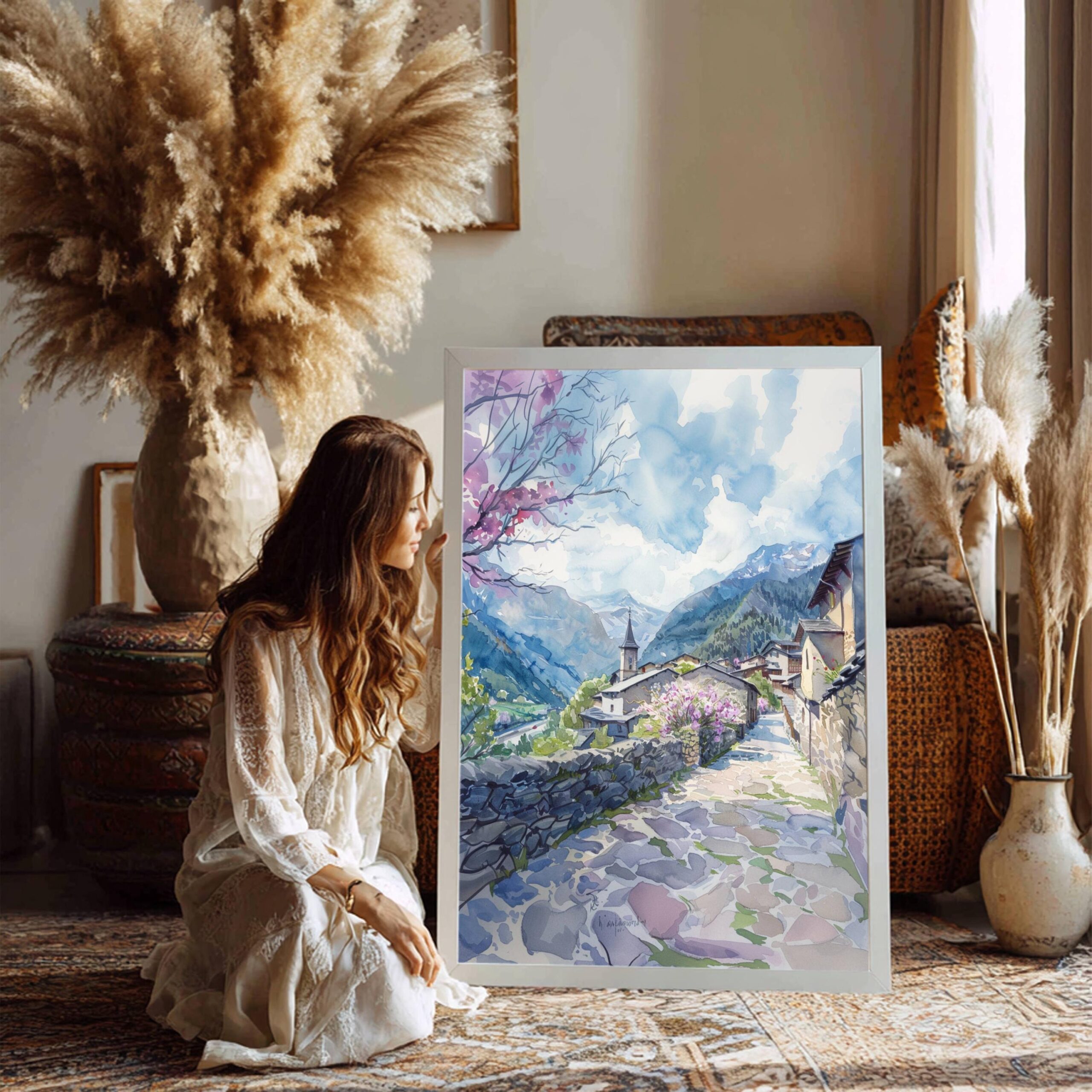 Andorra Europe Watercolor: Travel Art Poster Print - Image 3