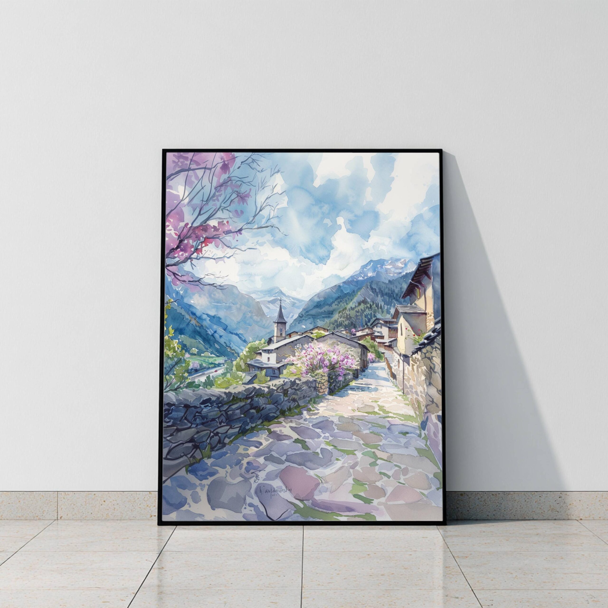 Andorra Europe Watercolor: Travel Art Poster Print - Image 8