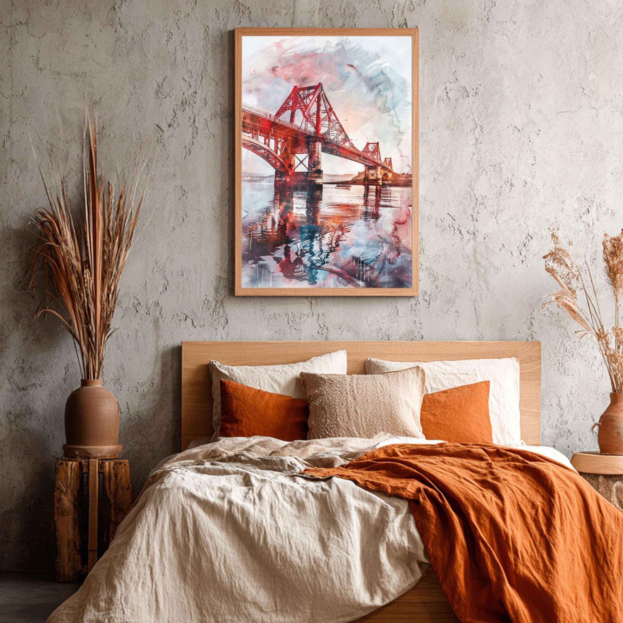 The Forth Bridge Scotland Watercolor Print: Europe Travel Art Poster - Image 5