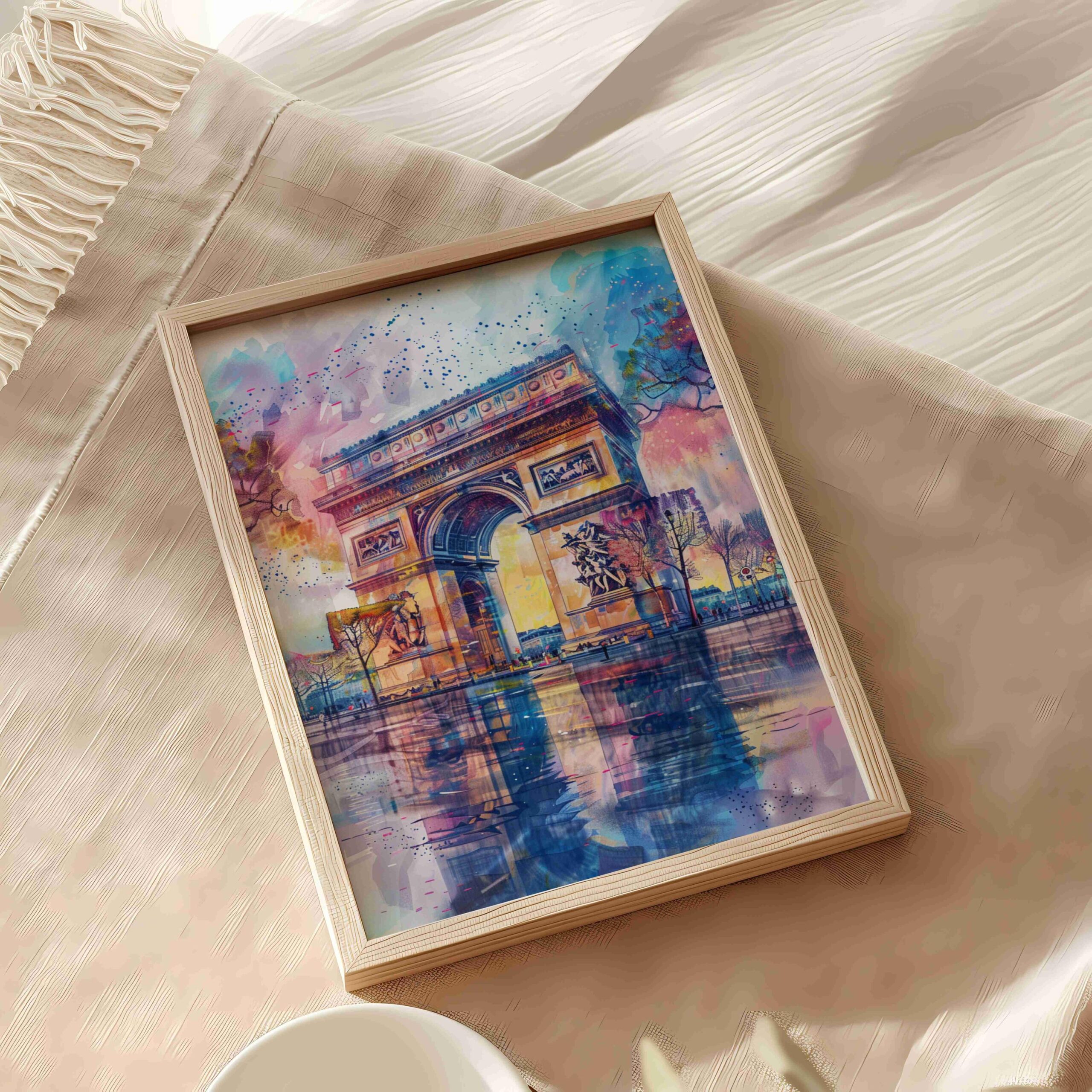 Arc de Triomphe Paris Watercolor: France Art Travel Poster - Image 4