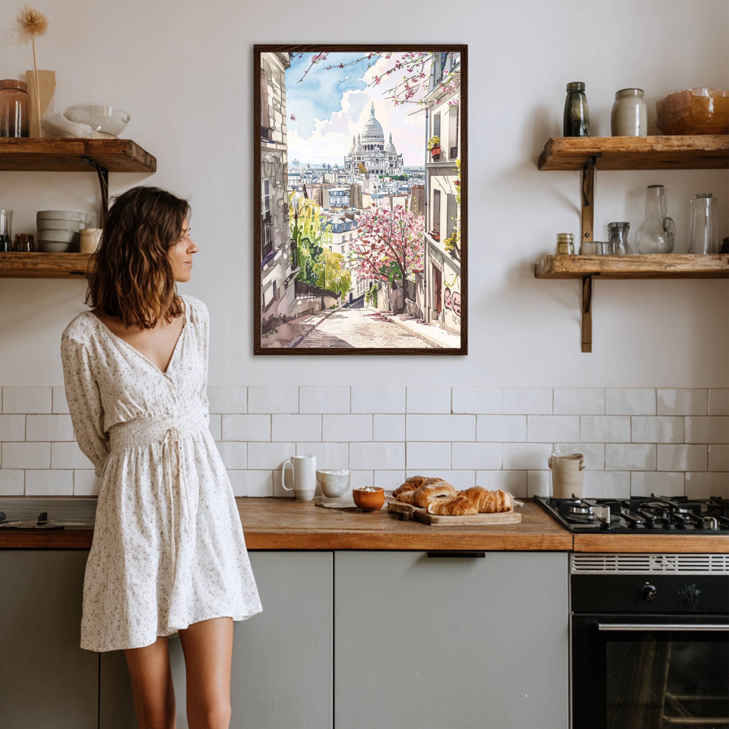 Montmartre Paris Watercolor: France Art Travel Poster - Image 7