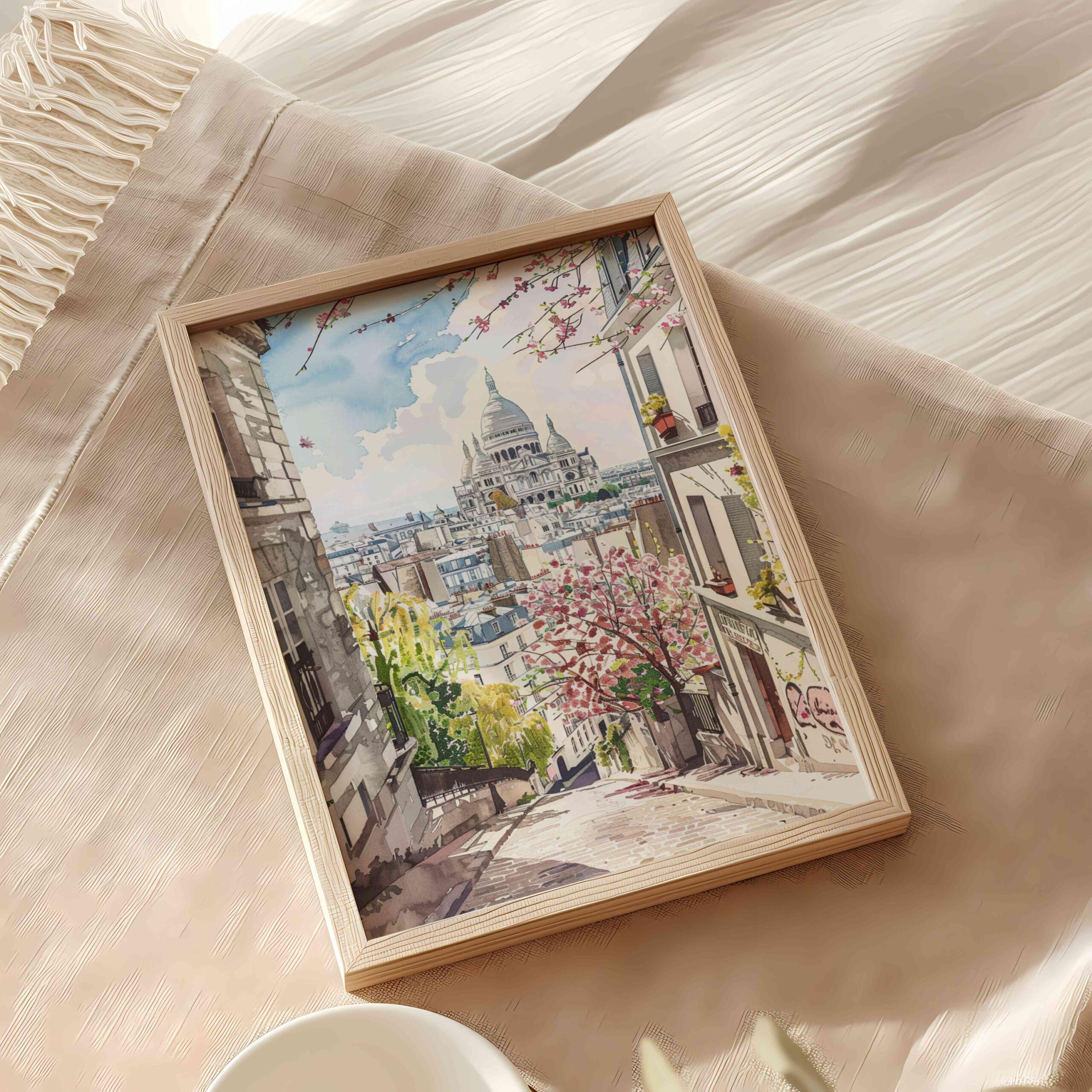 Montmartre Paris Watercolor: France Art Travel Poster - Image 5
