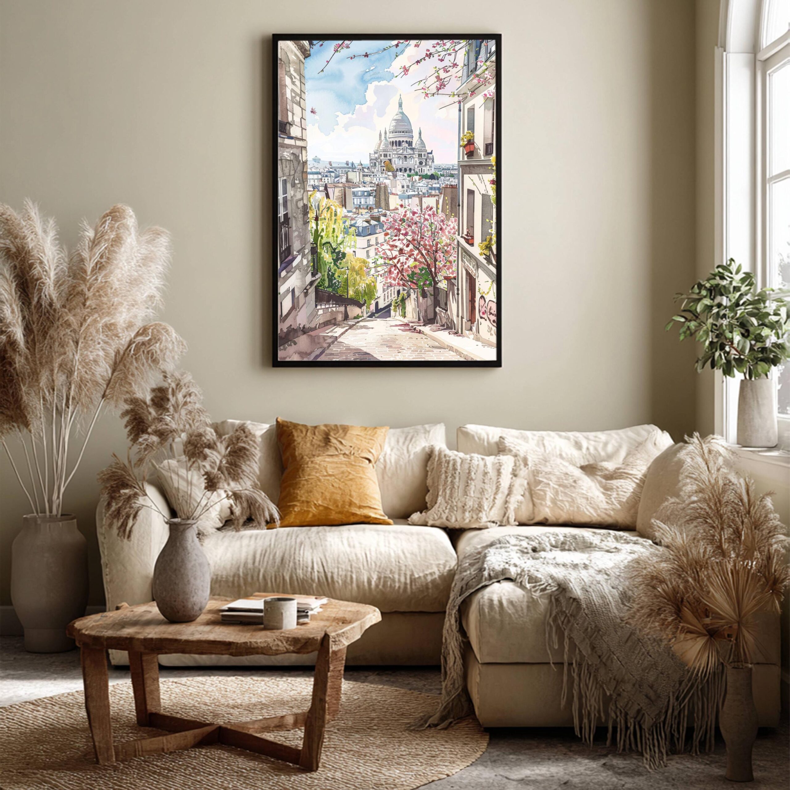 Montmartre Paris Watercolor: France Art Travel Poster - Image 3