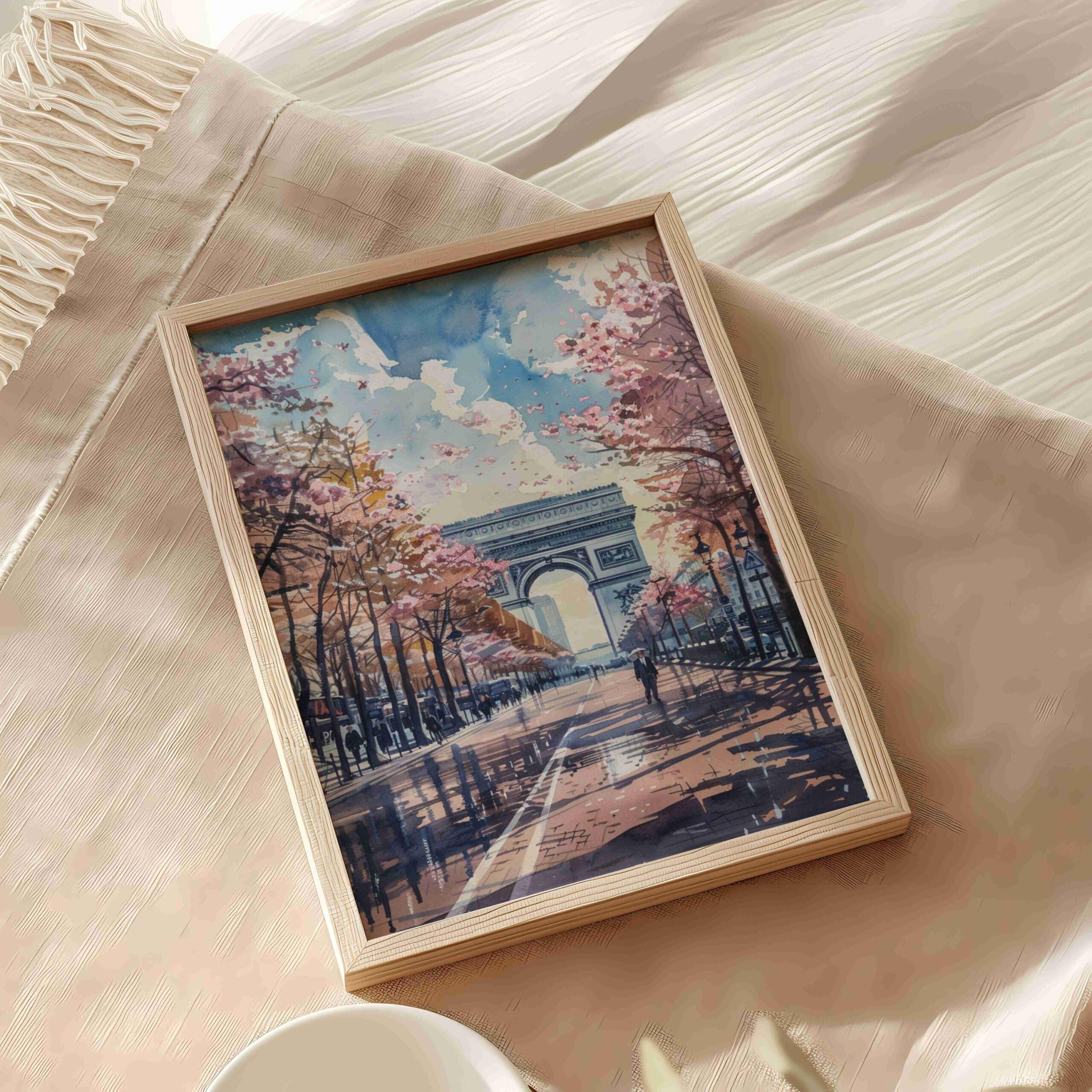 Champs Elysees Paris Watercolor Print: France Art Travel Poster - Image 5