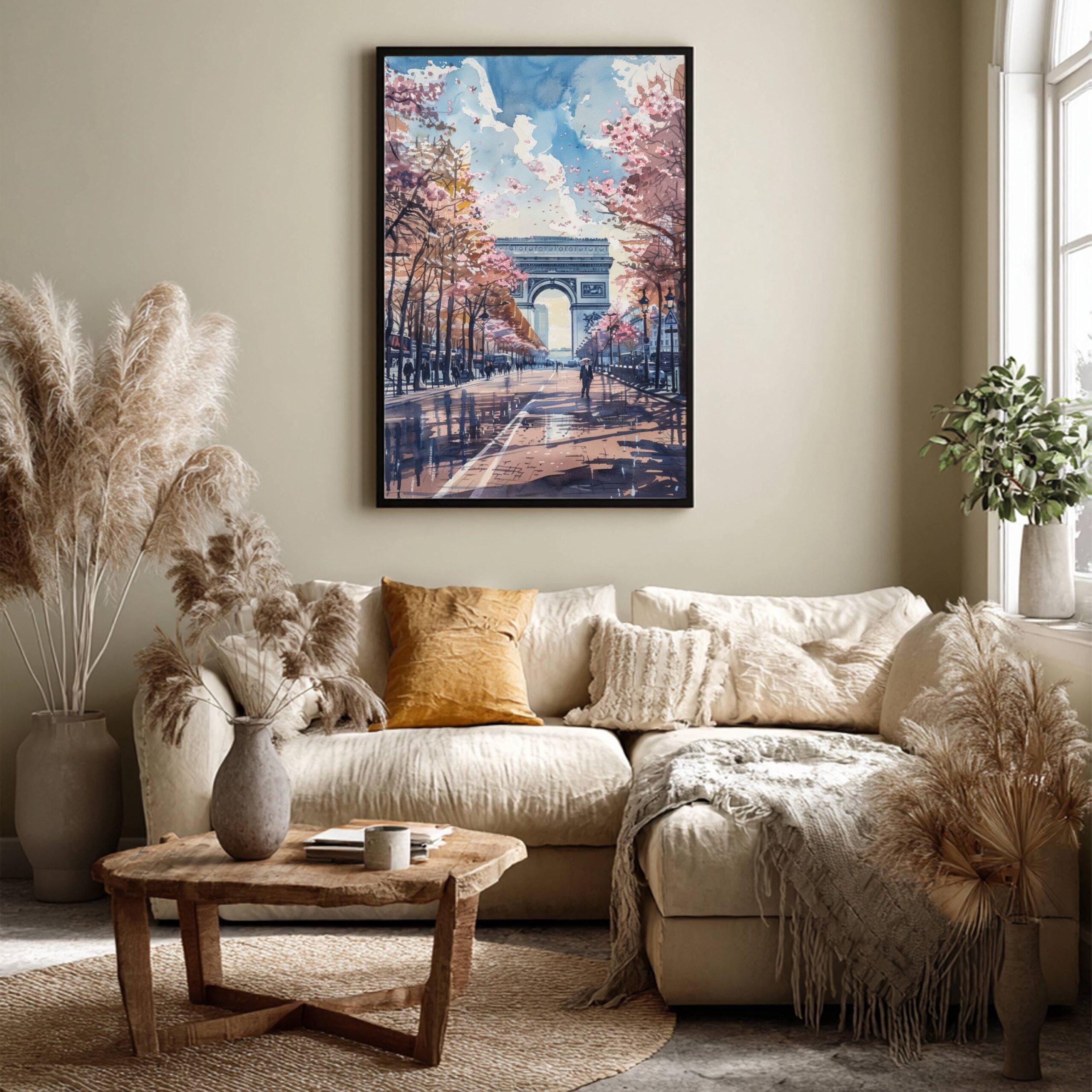 Champs Elysees Paris Watercolor Print: France Art Travel Poster - Image 3