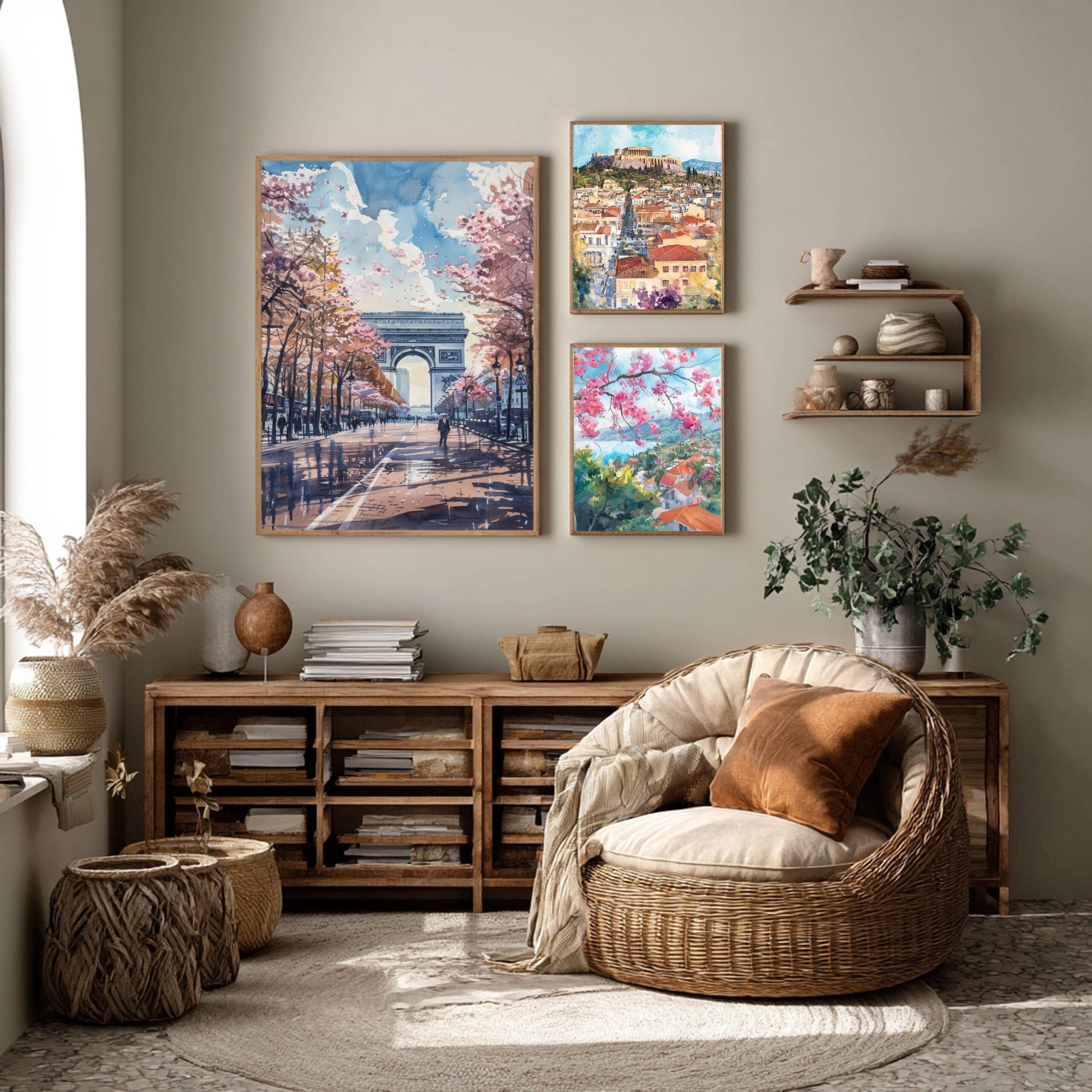 Champs Elysees Paris Watercolor Print: France Art Travel Poster - Image 2