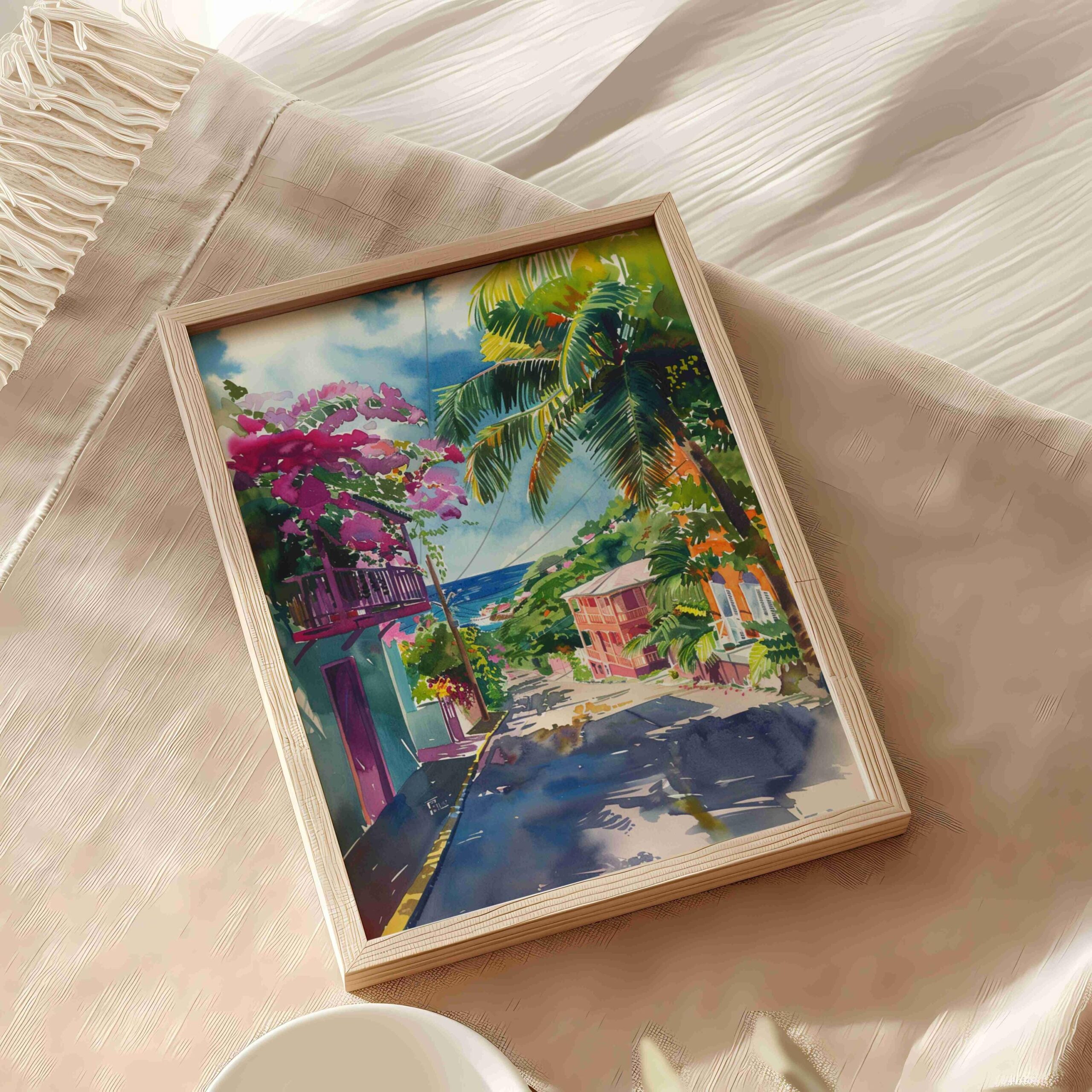 Martinique Caribbean Watercolor: Art Travel Poster - Image 5