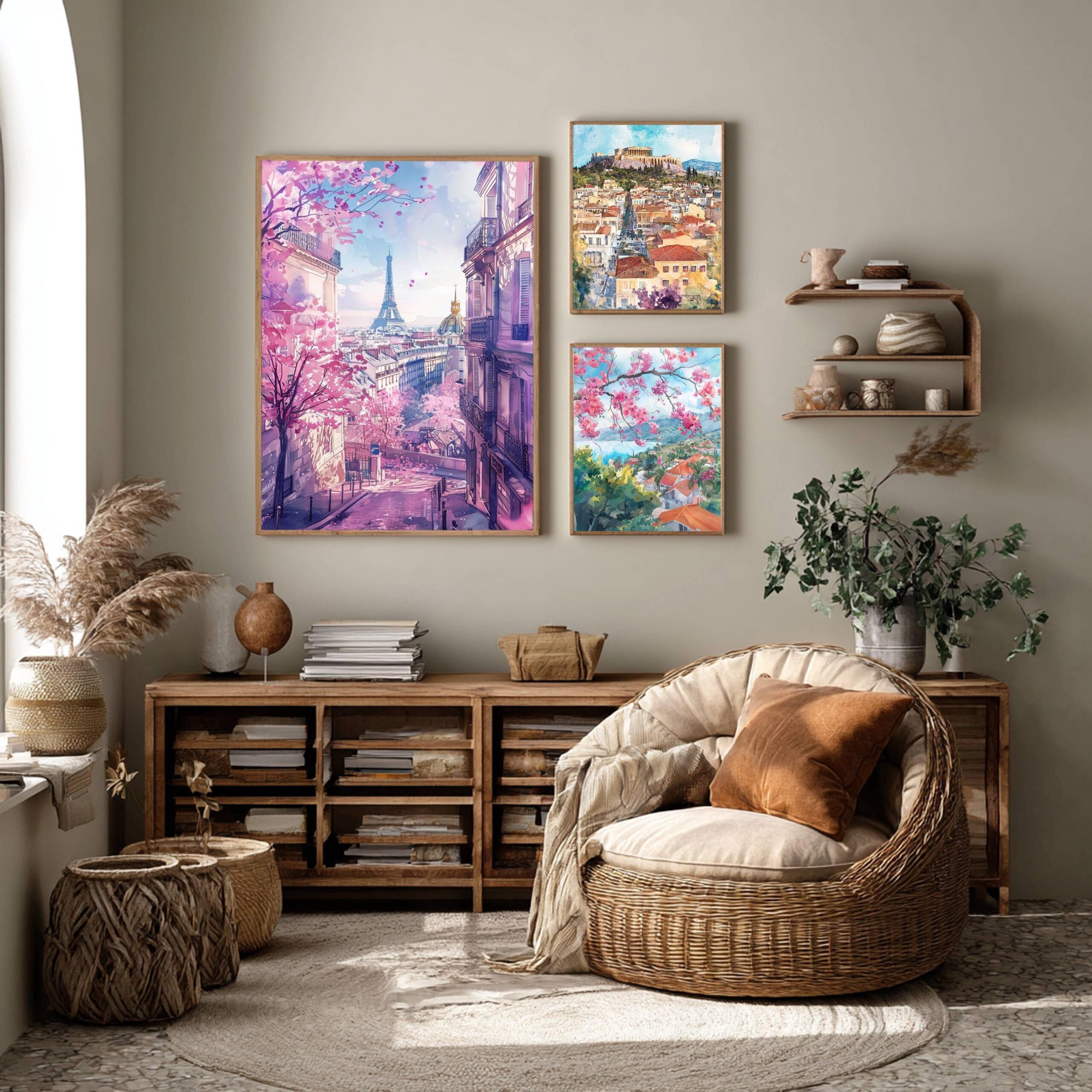 Paris France Watercolor: French Art Travel Poster - Image 2