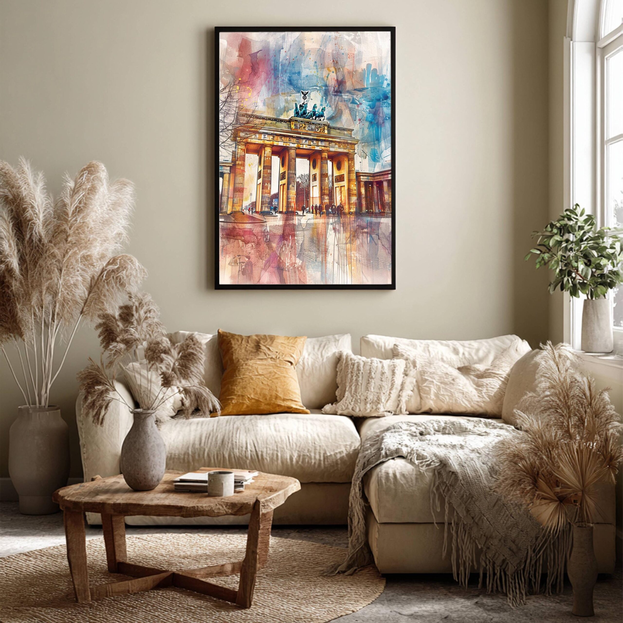 Berlin Brandenburg Gate Germany Watercolor: Travel Art Poster - Image 3