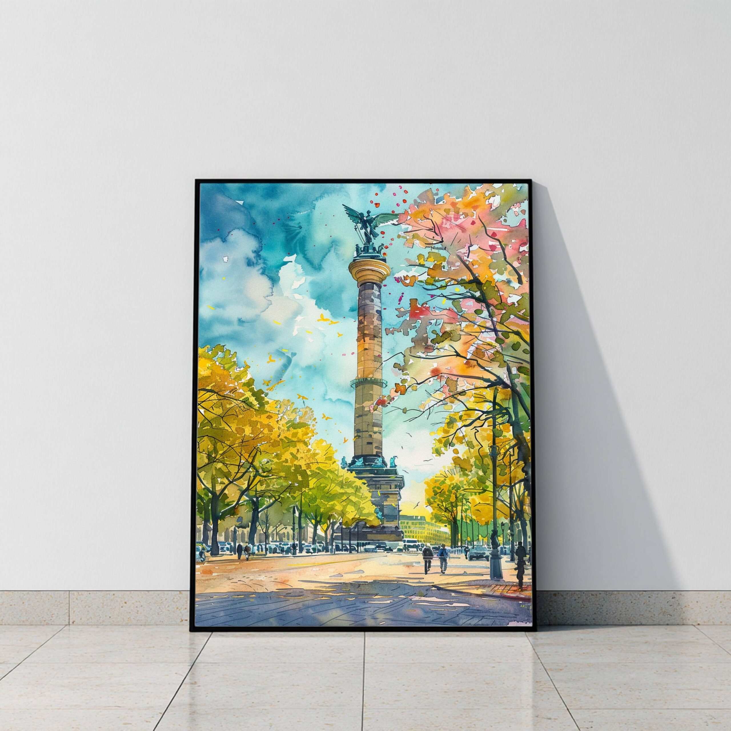 Victory Column Berlin Germany Watercolor: Travel Art Poster - Image 9