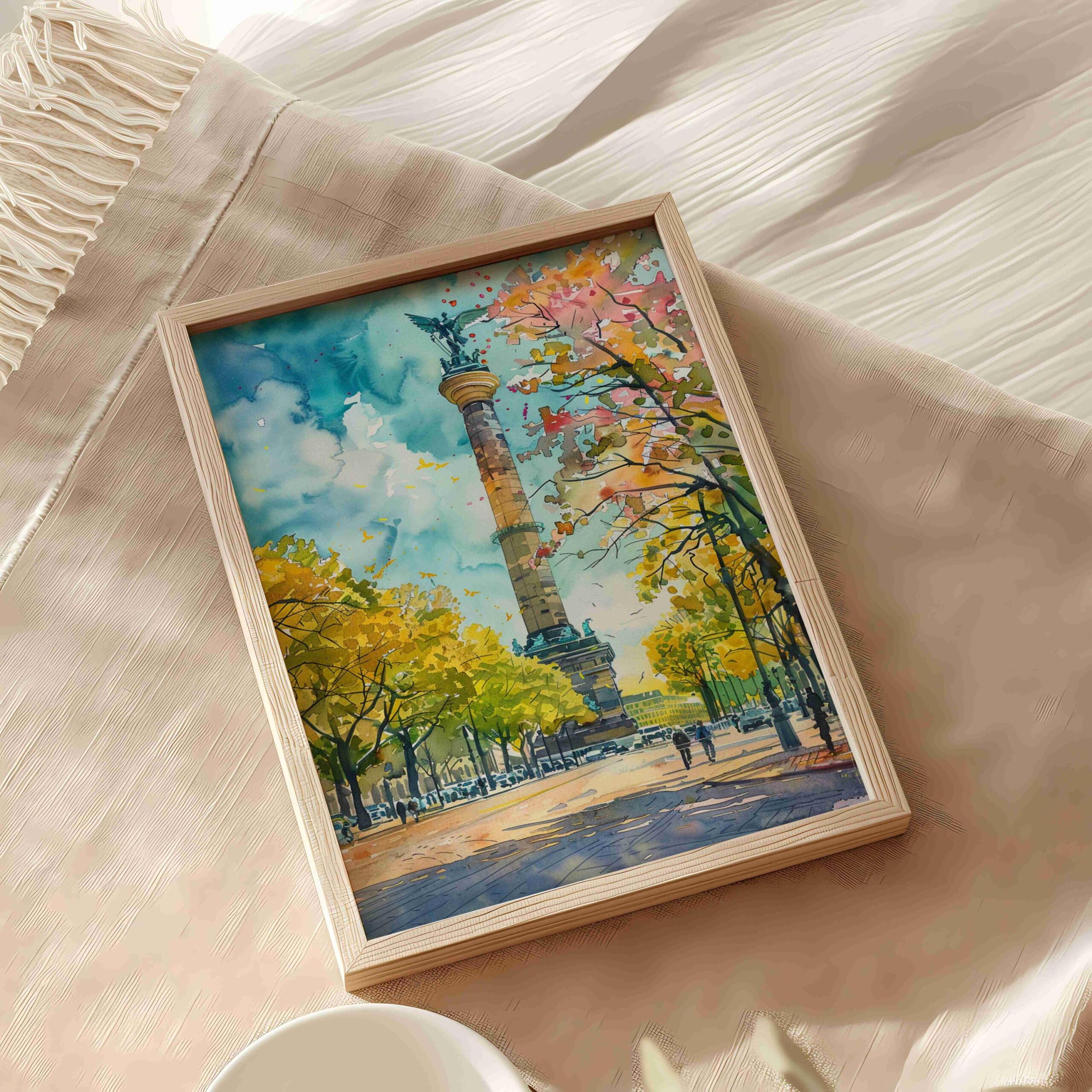Victory Column Berlin Germany Watercolor: Travel Art Poster - Image 5