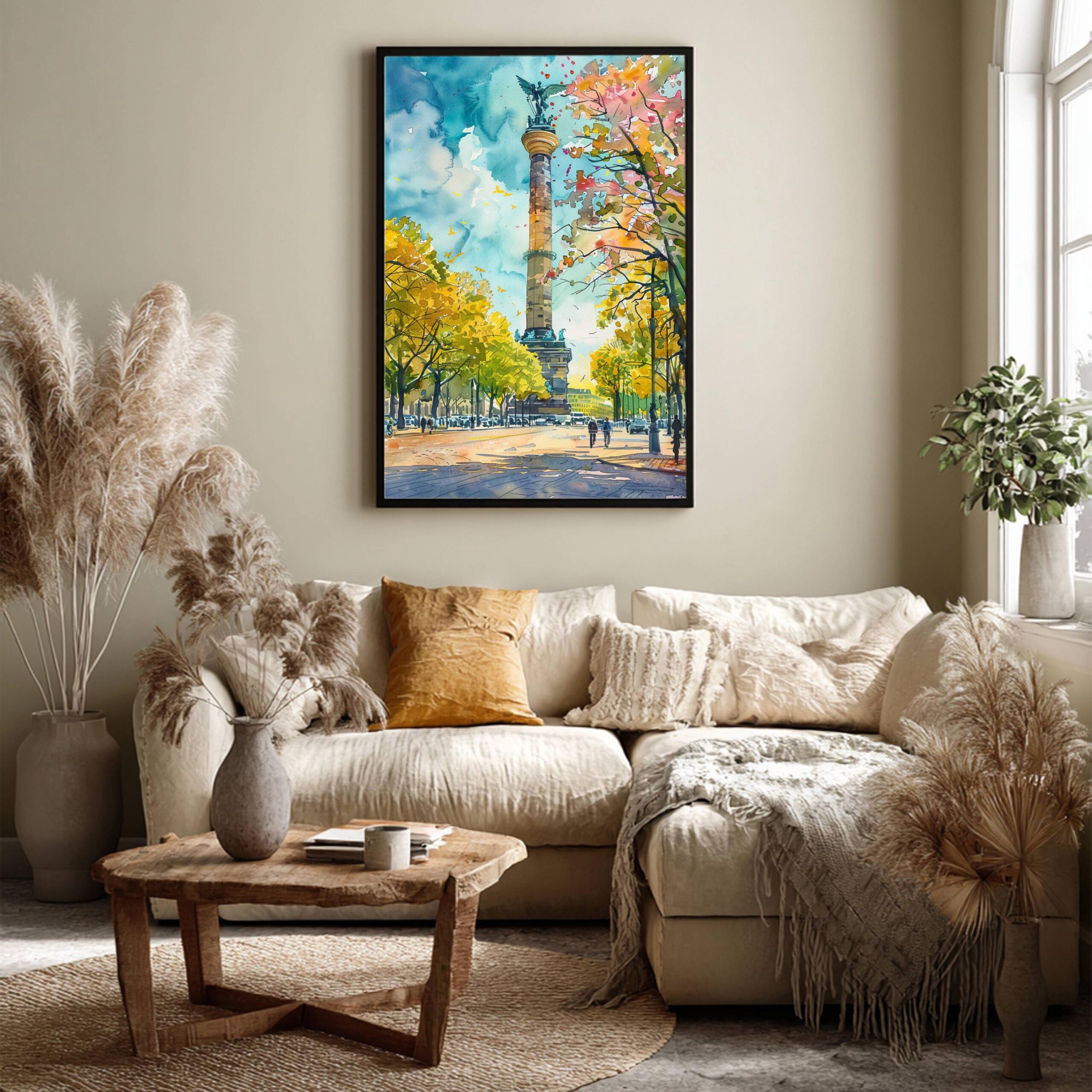 Victory Column Berlin Germany Watercolor: Travel Art Poster - Image 3