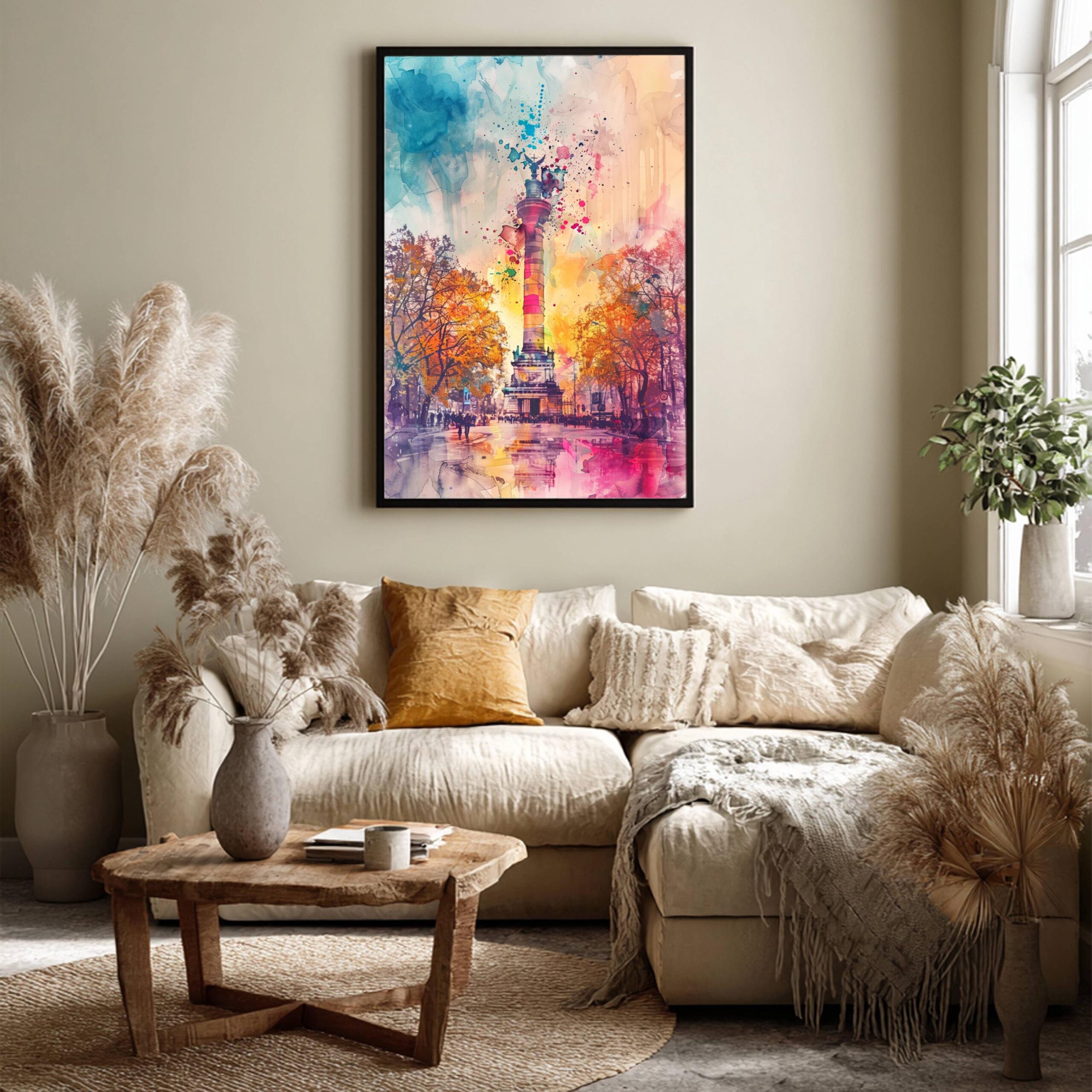 Victory Column Berlin Germany Watercolor: Travel Art Poster - Image 3
