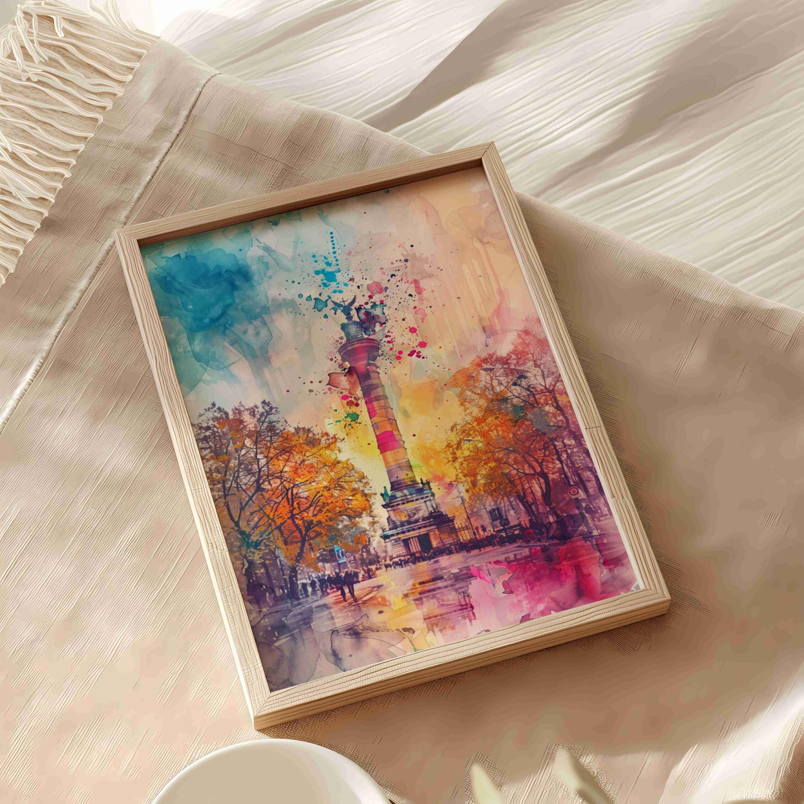 Victory Column Berlin Germany Watercolor: Travel Art Poster - Image 5