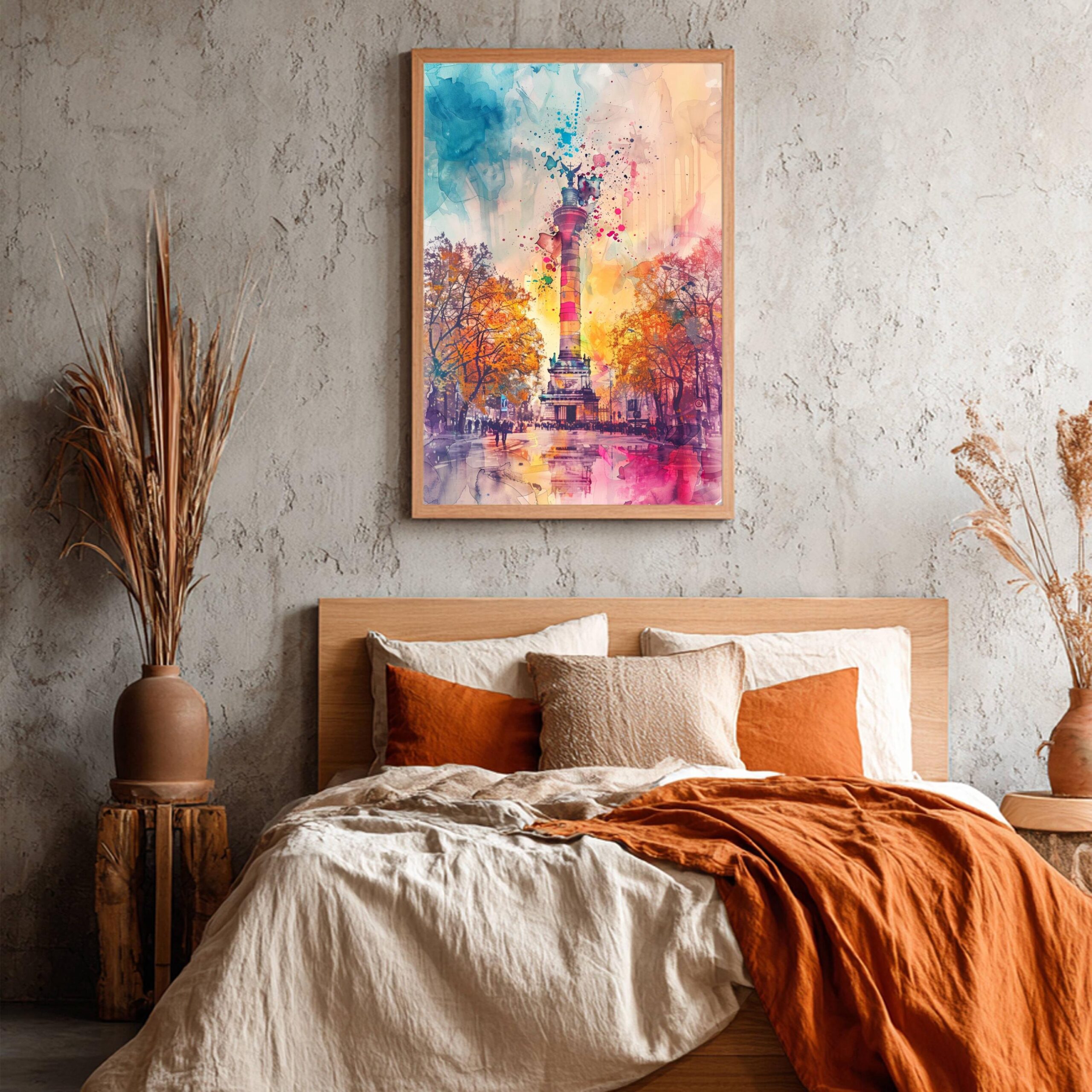 Victory Column Berlin Germany Watercolor: Travel Art Poster - Image 4