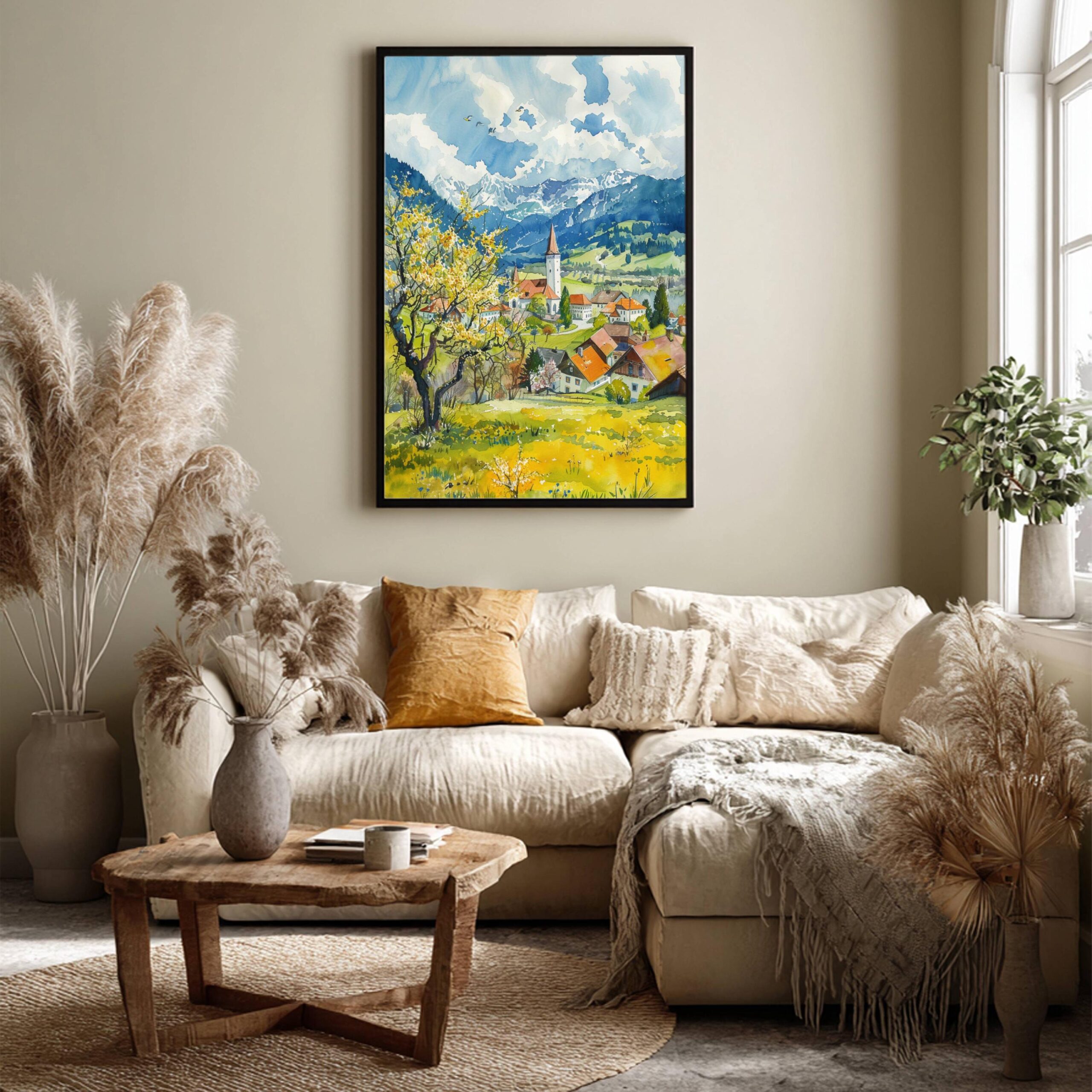 Romantic Road Germany Watercolor: Travel Art Poster - Image 3