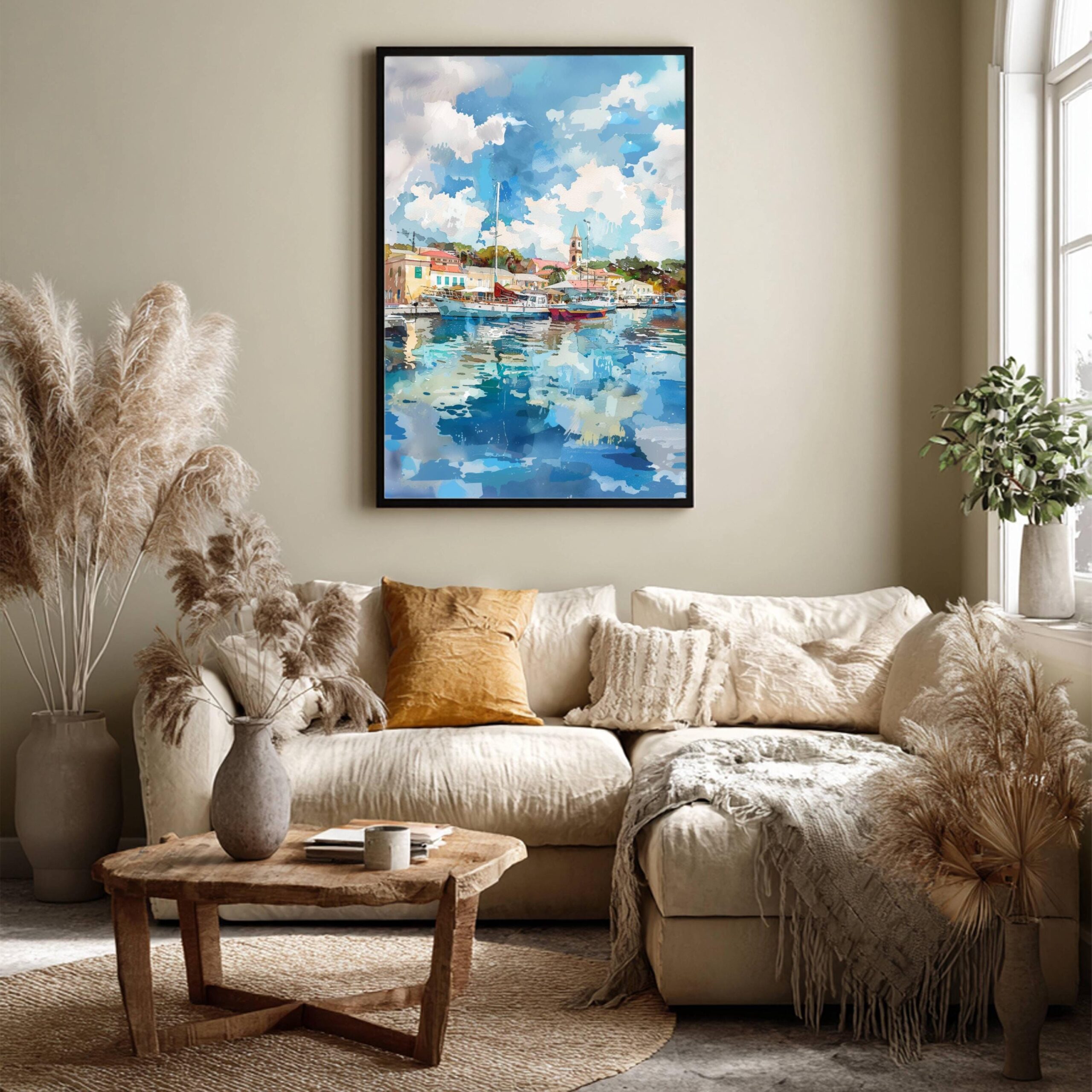 Bridgetown Barbados Caribbean Watercolor: Travel Art Poster Print - Image 3
