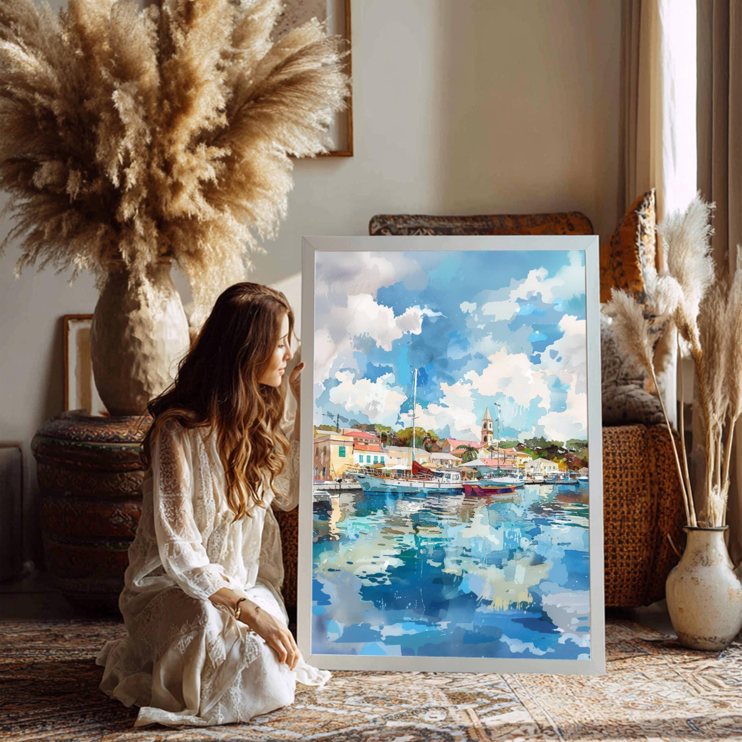 Bridgetown Barbados Caribbean Watercolor: Travel Art Poster Print - Image 6