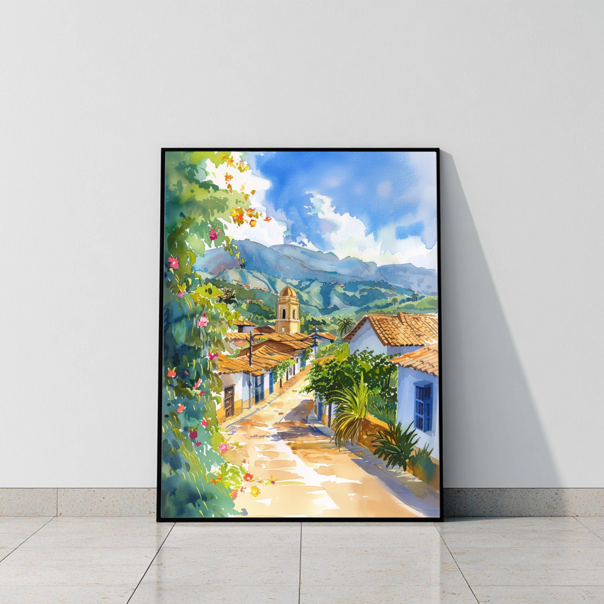 Colombia South America Watercolor Print: Travel Art Poster - Image 9