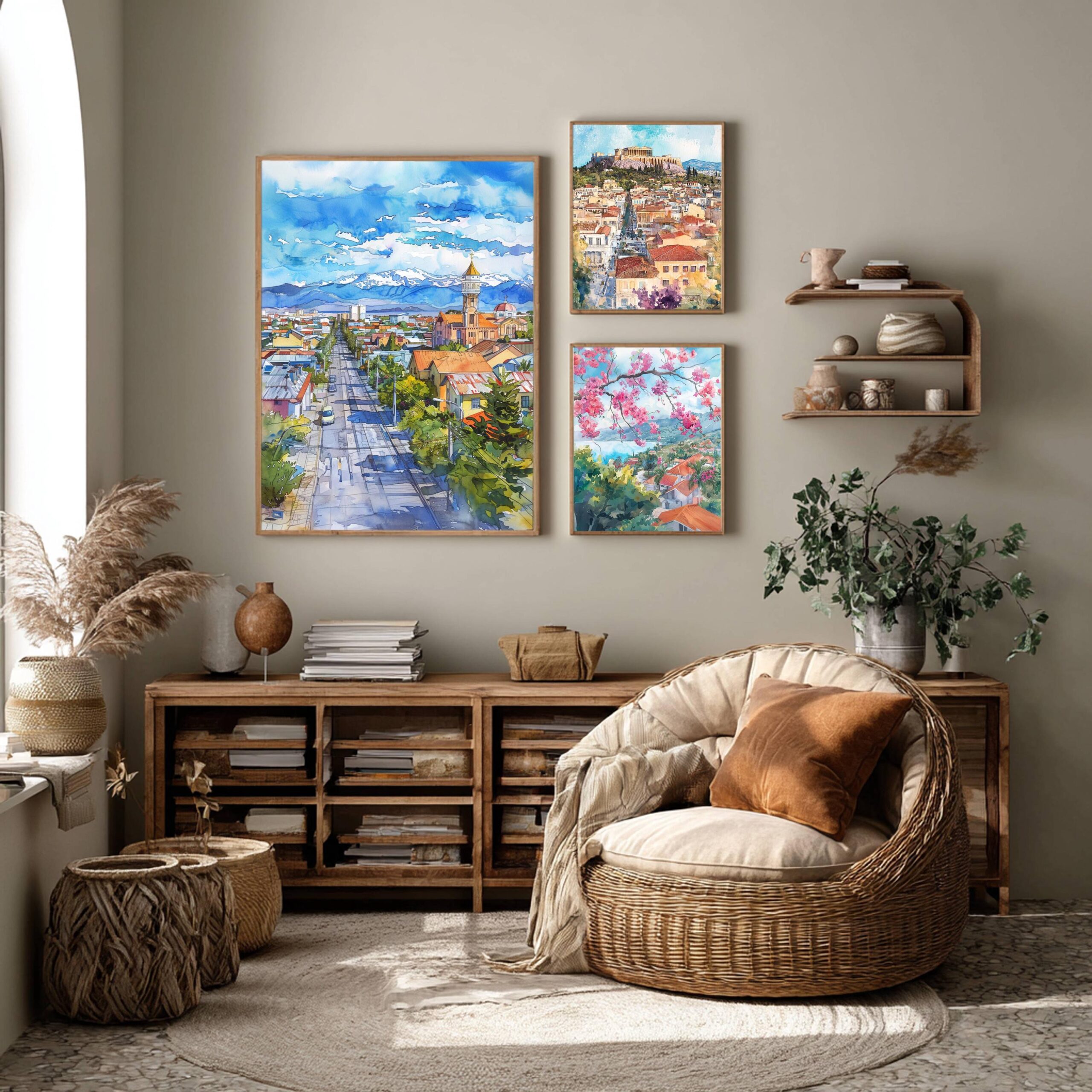 Punta Arenas Chile South America Watercolor: Travel Art Poster - Image 2