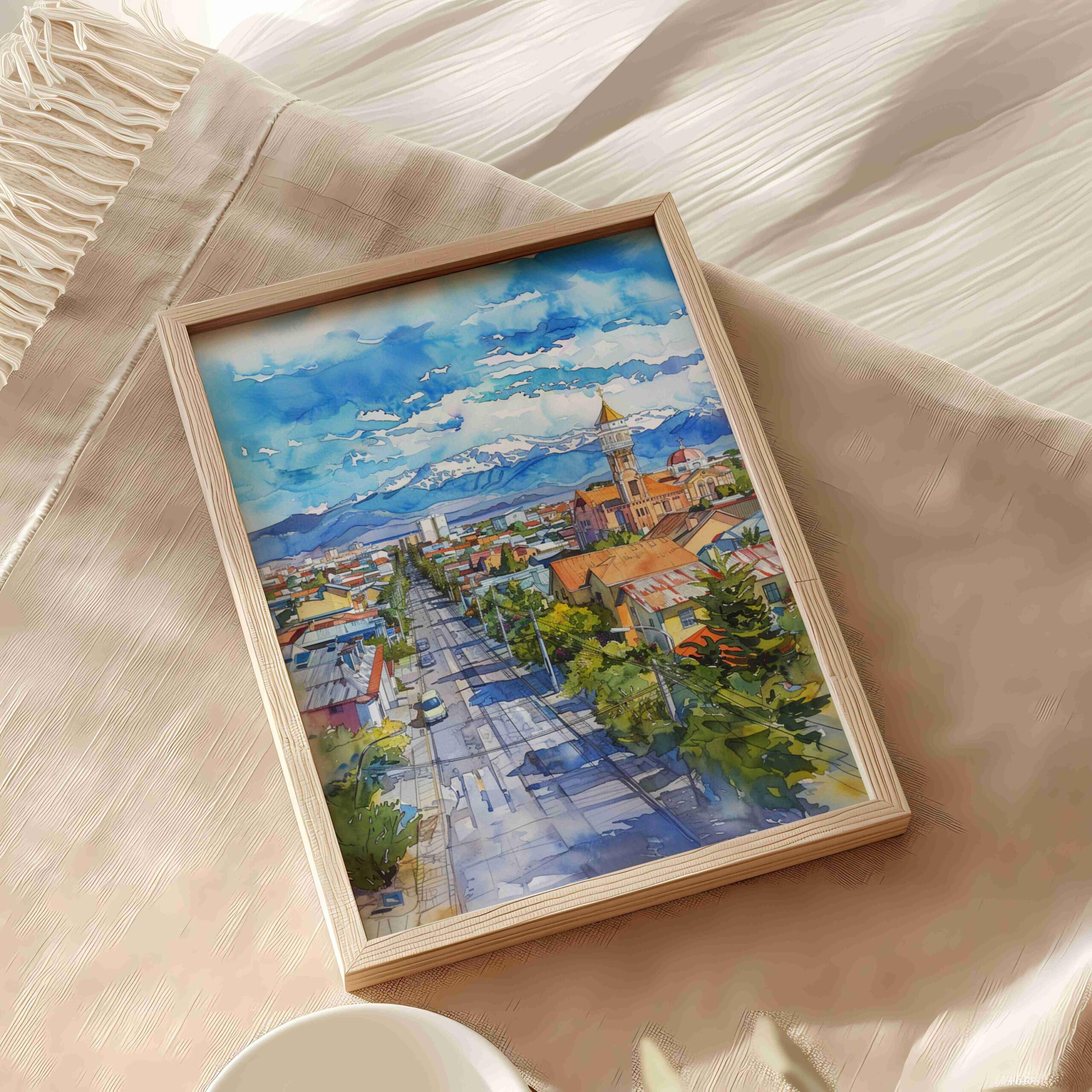 Punta Arenas Chile South America Watercolor: Travel Art Poster - Image 5