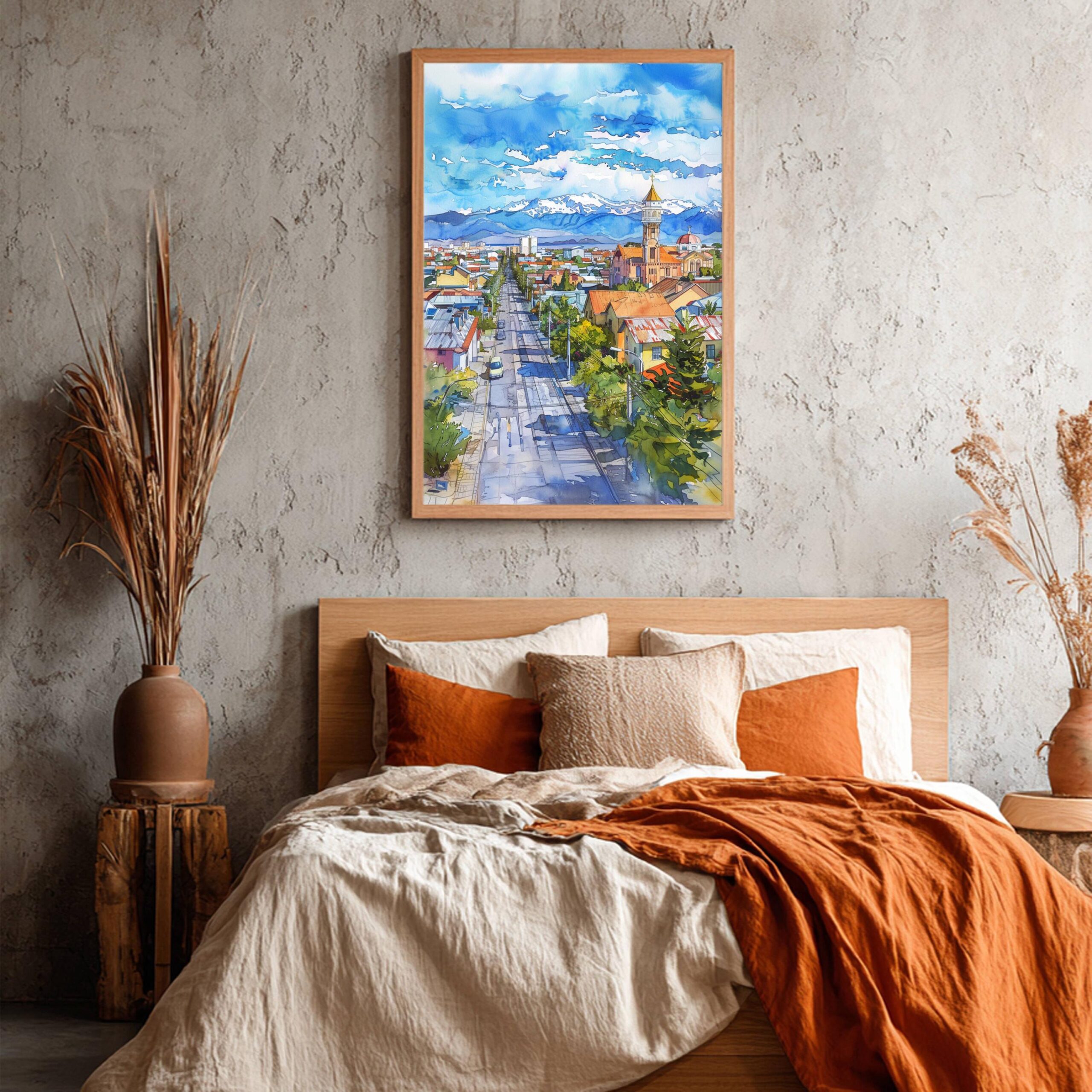 Punta Arenas Chile South America Watercolor: Travel Art Poster - Image 4