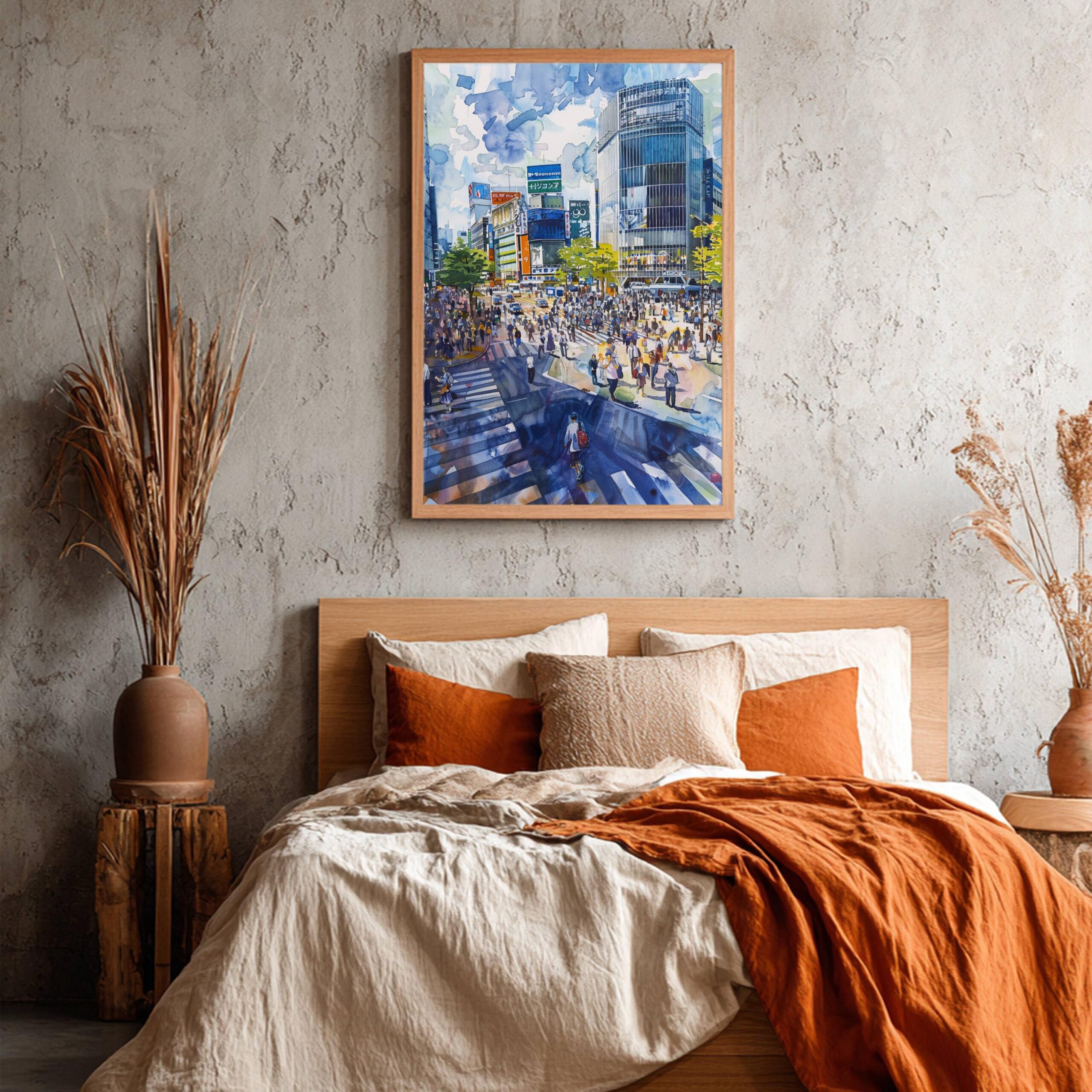 Shibuya Crossing Tokyo Japan Asia Watercolor: Japanese Art Travel Poster - Image 4