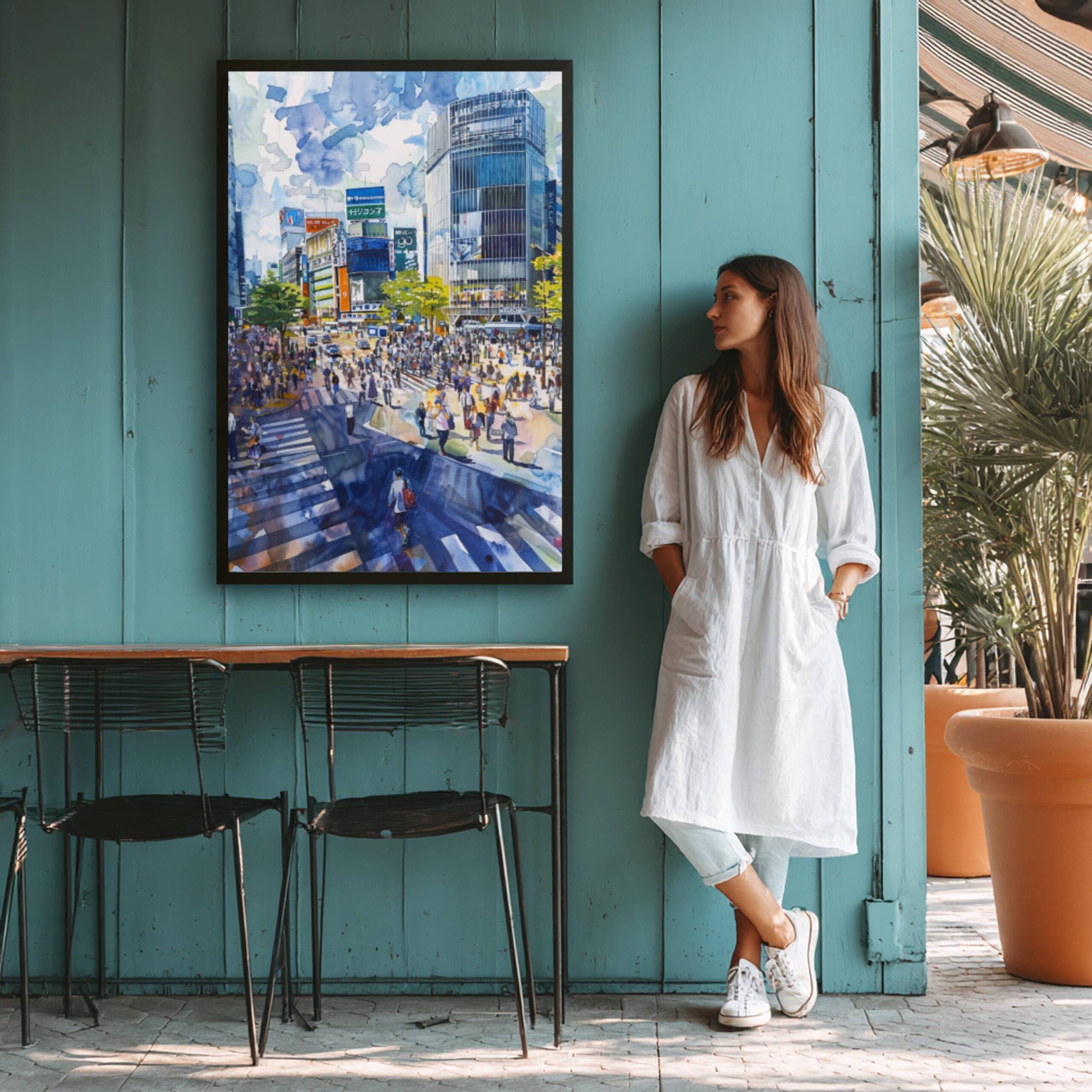Shibuya Crossing Tokyo Japan Asia Watercolor: Japanese Art Travel Poster - Image 6