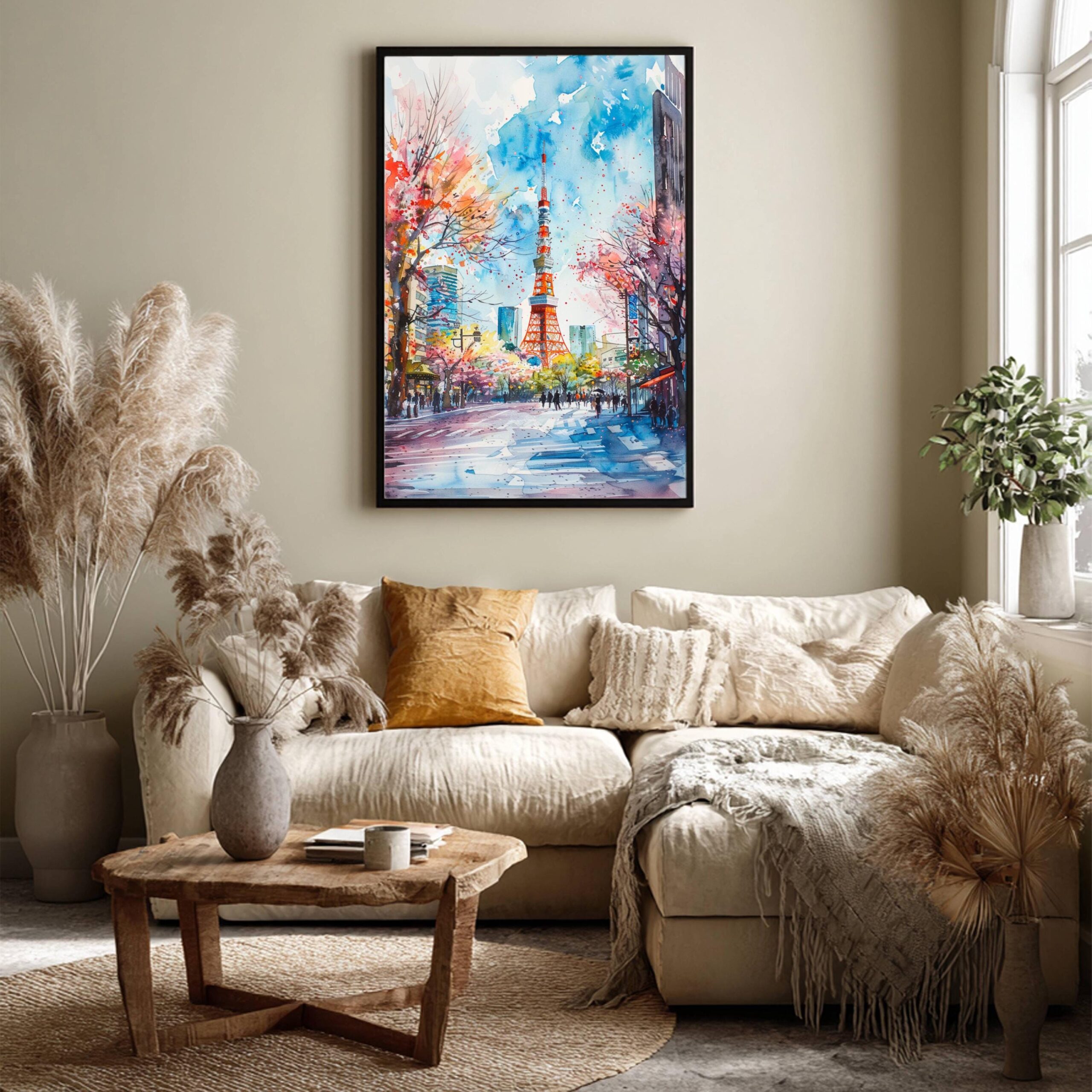 Tokyo Japan Asia Watercolor Print: Japanese Art Travel Poster - Image 3