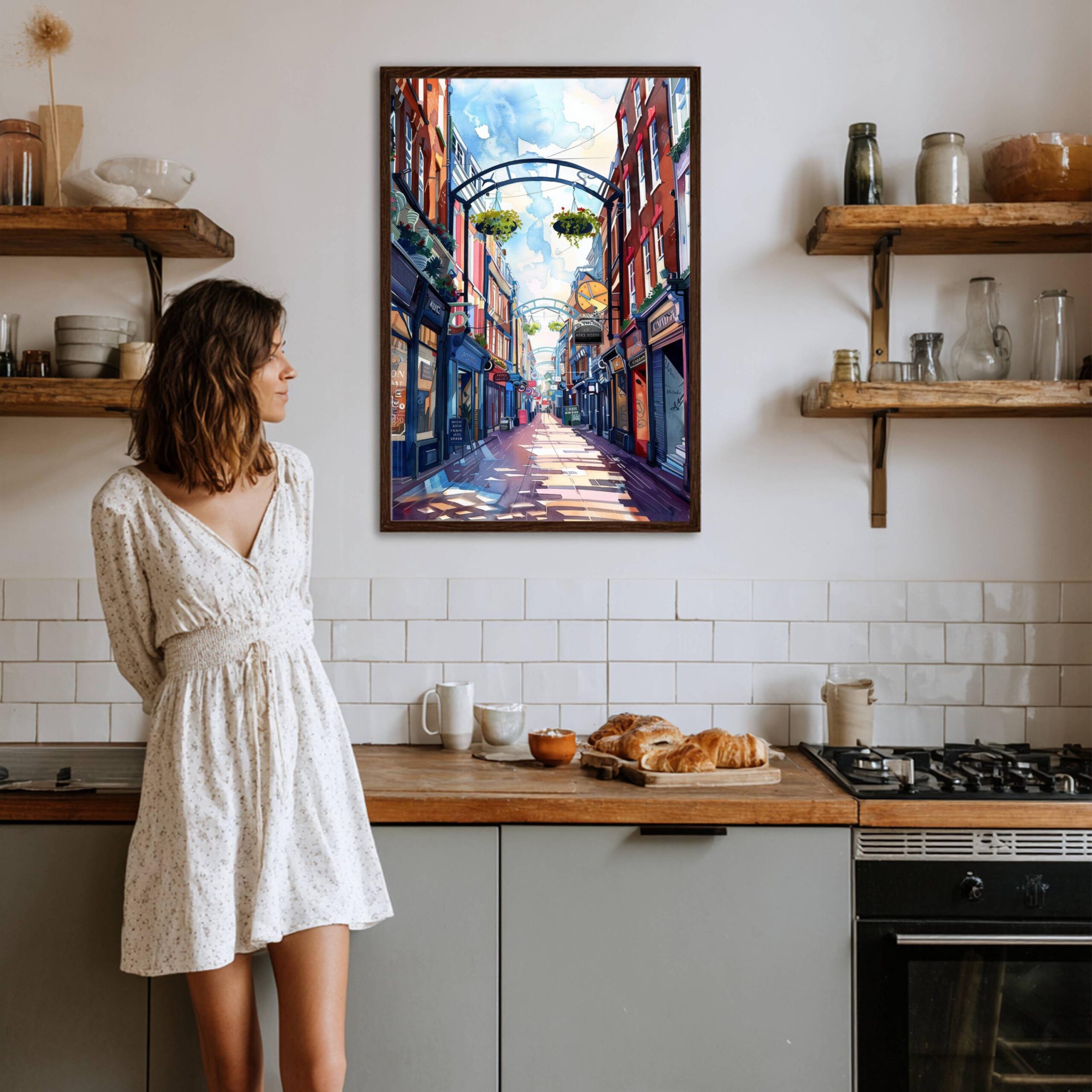 Carnaby Street London England Watercolor: United Kingdom Travel Art Poster - Image 8