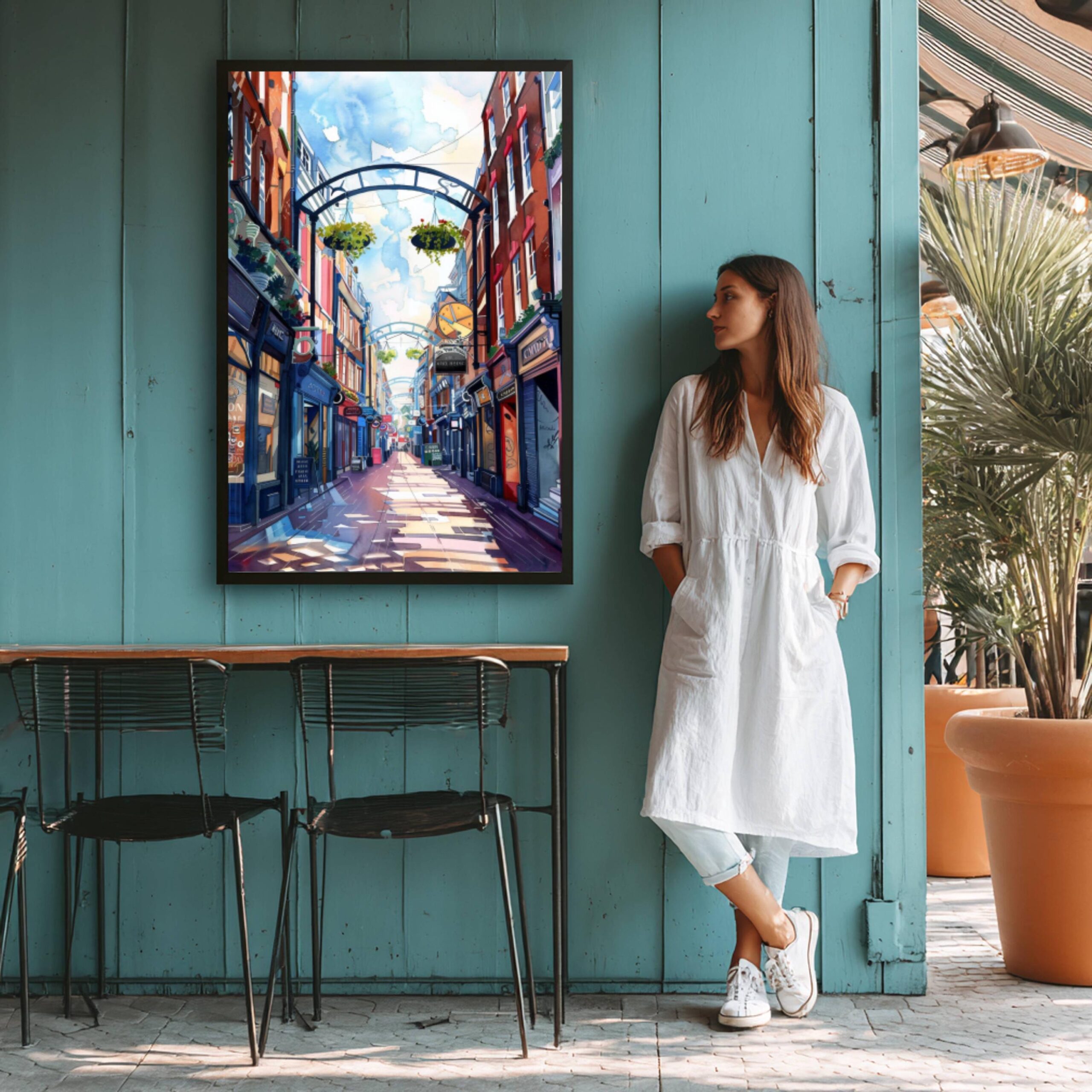 Carnaby Street London England Watercolor: United Kingdom Travel Art Poster - Image 7