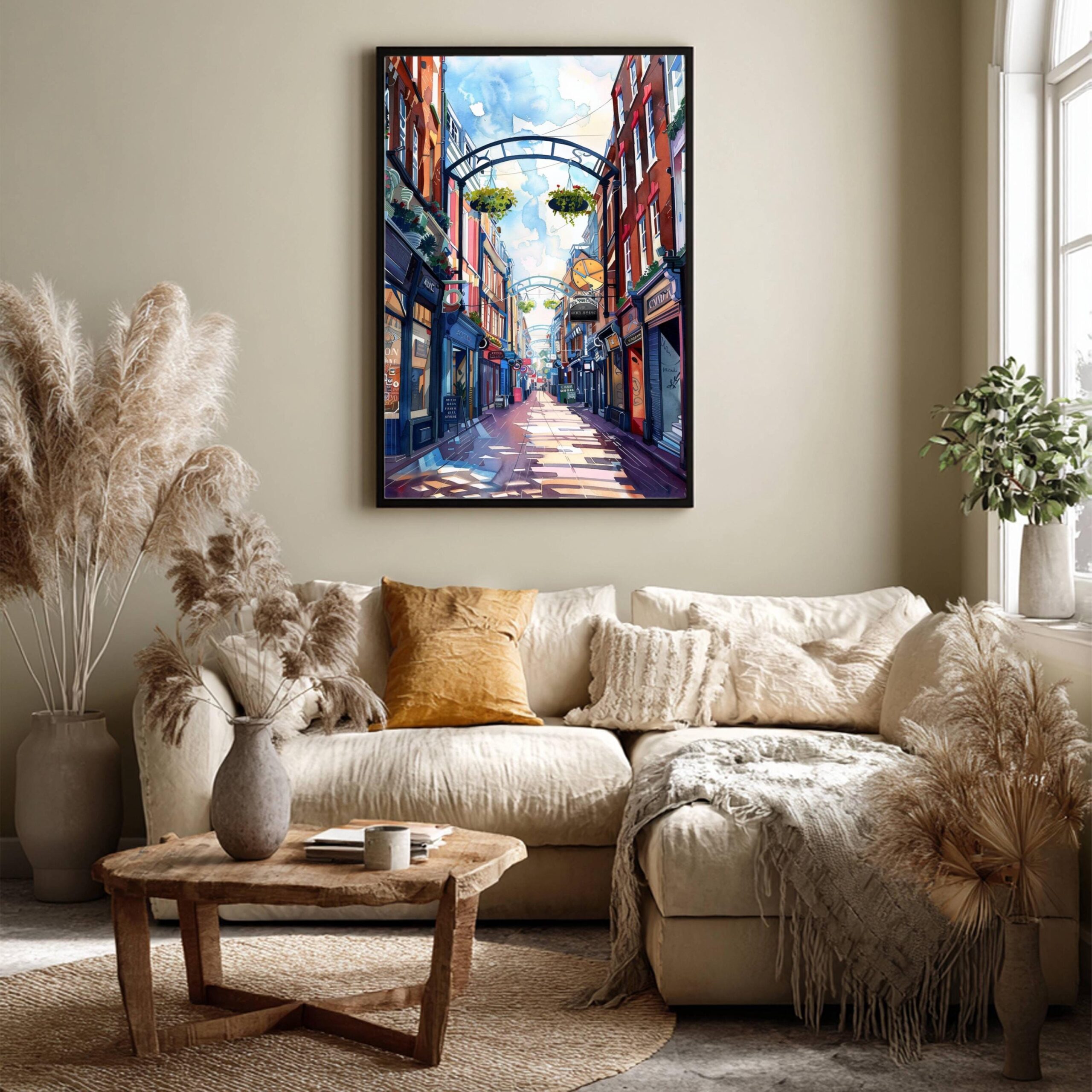 Carnaby Street London England Watercolor: United Kingdom Travel Art Poster - Image 3