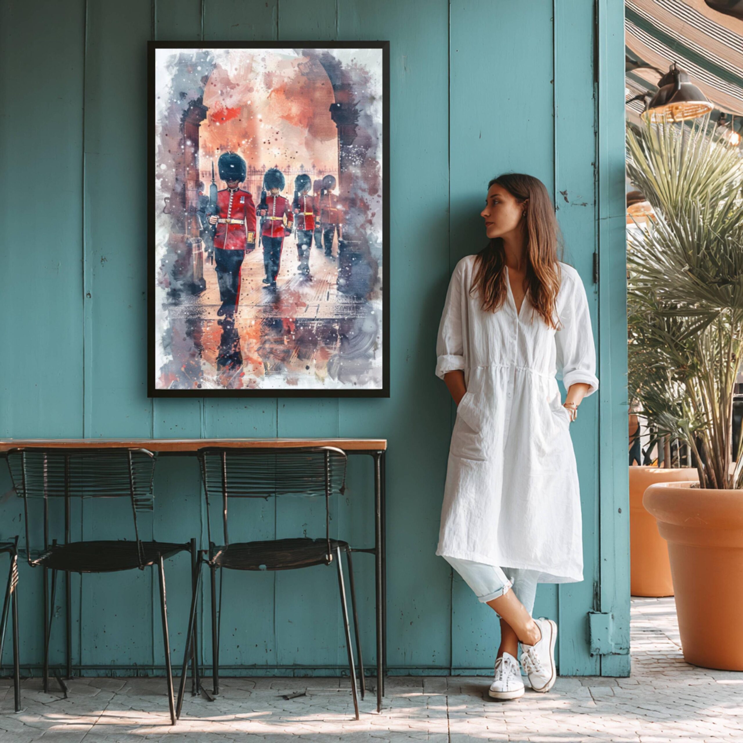 Changing of the Guard London England Watercolor Print: United Kingdom Travel Art Poster - Image 7
