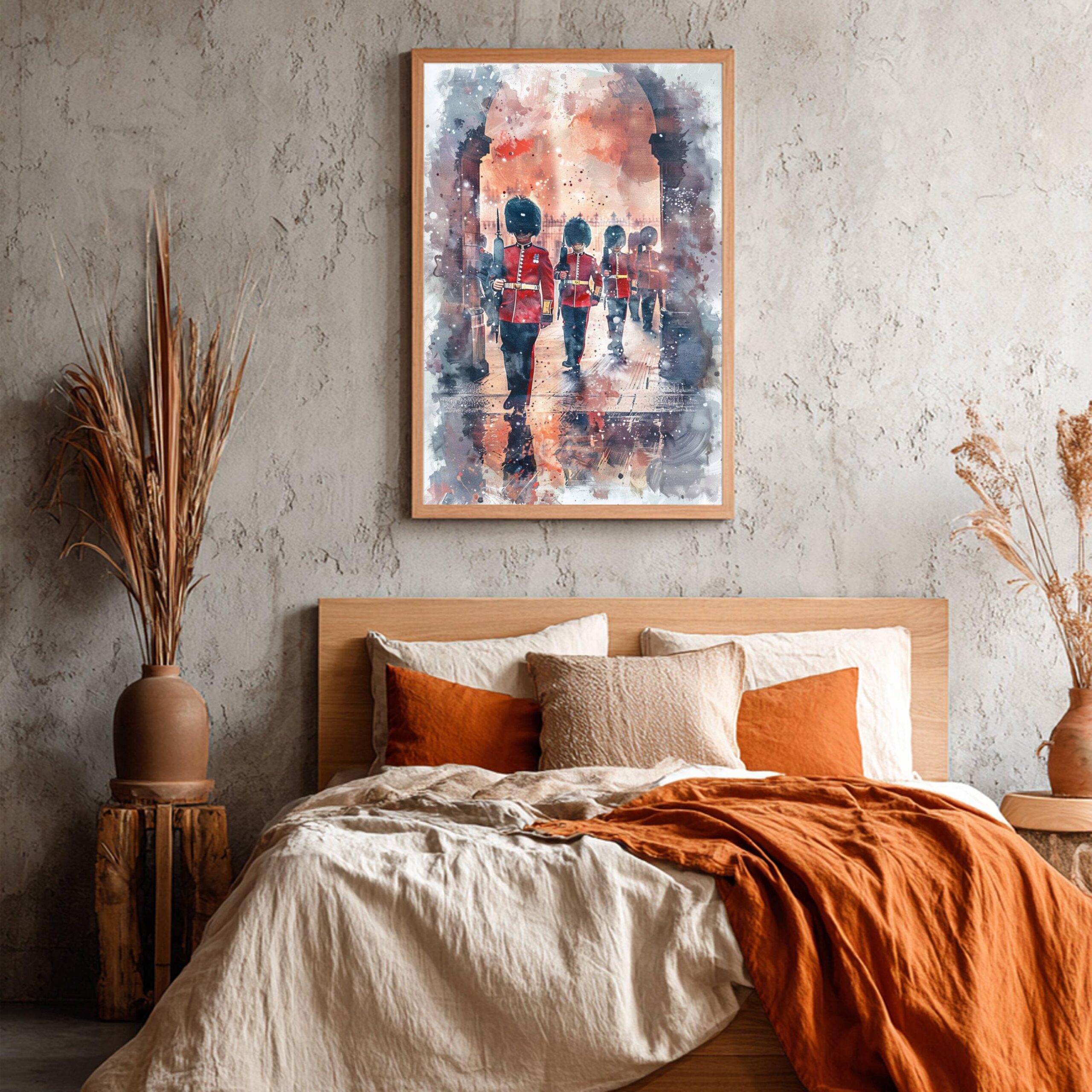 Changing of the Guard London England Watercolor Print: United Kingdom Travel Art Poster - Image 4