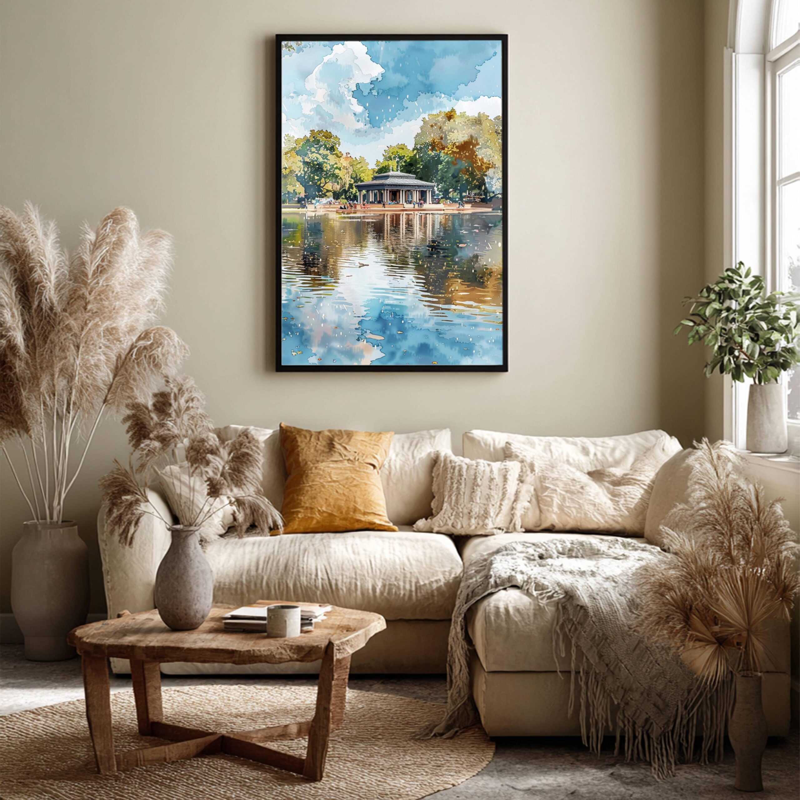 Hyde Park Serpentine London England Watercolor Print: United Kingdom Travel Art Poster - Image 3