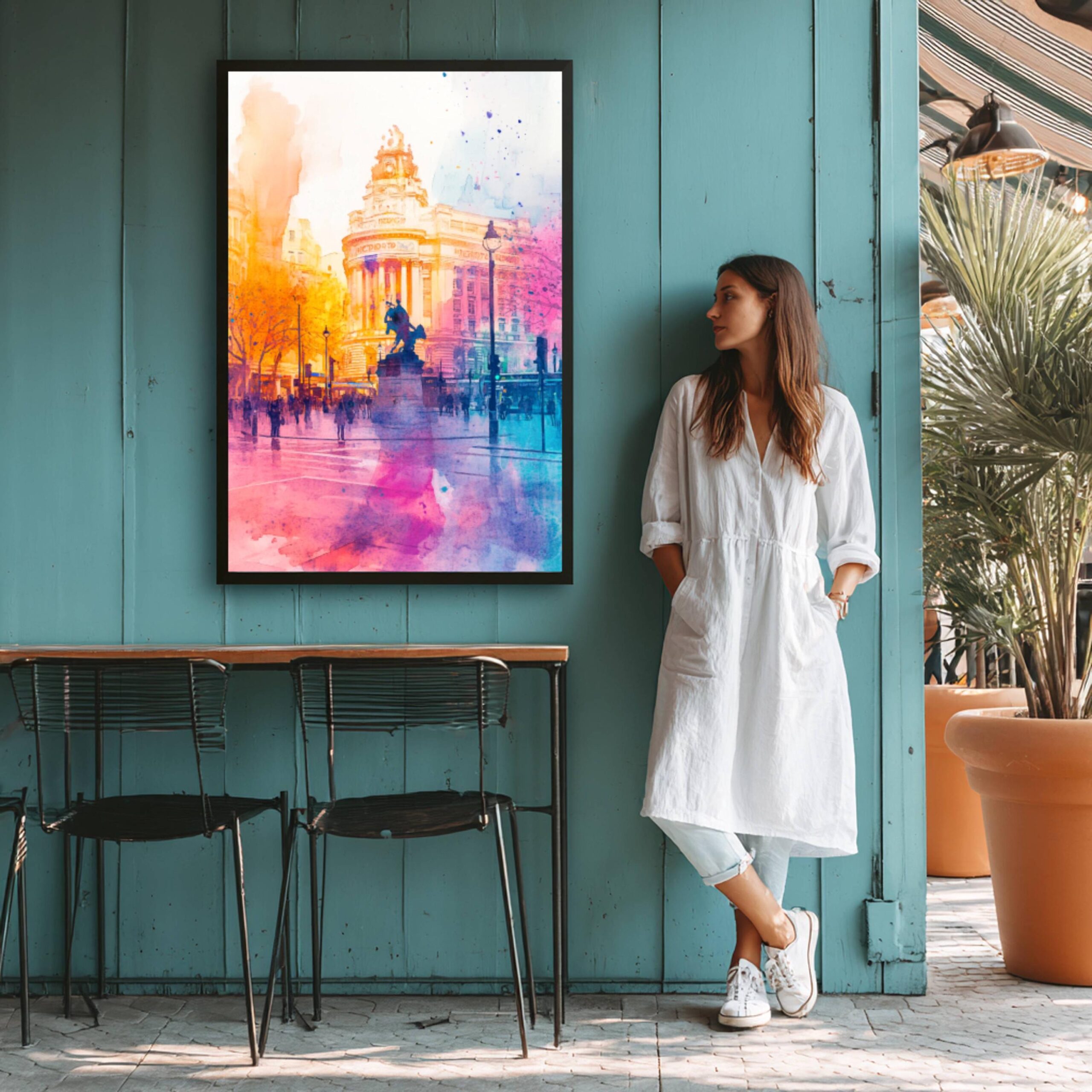 Piccadilly London England Watercolor: United Kingdom Travel Art Poster - Image 8