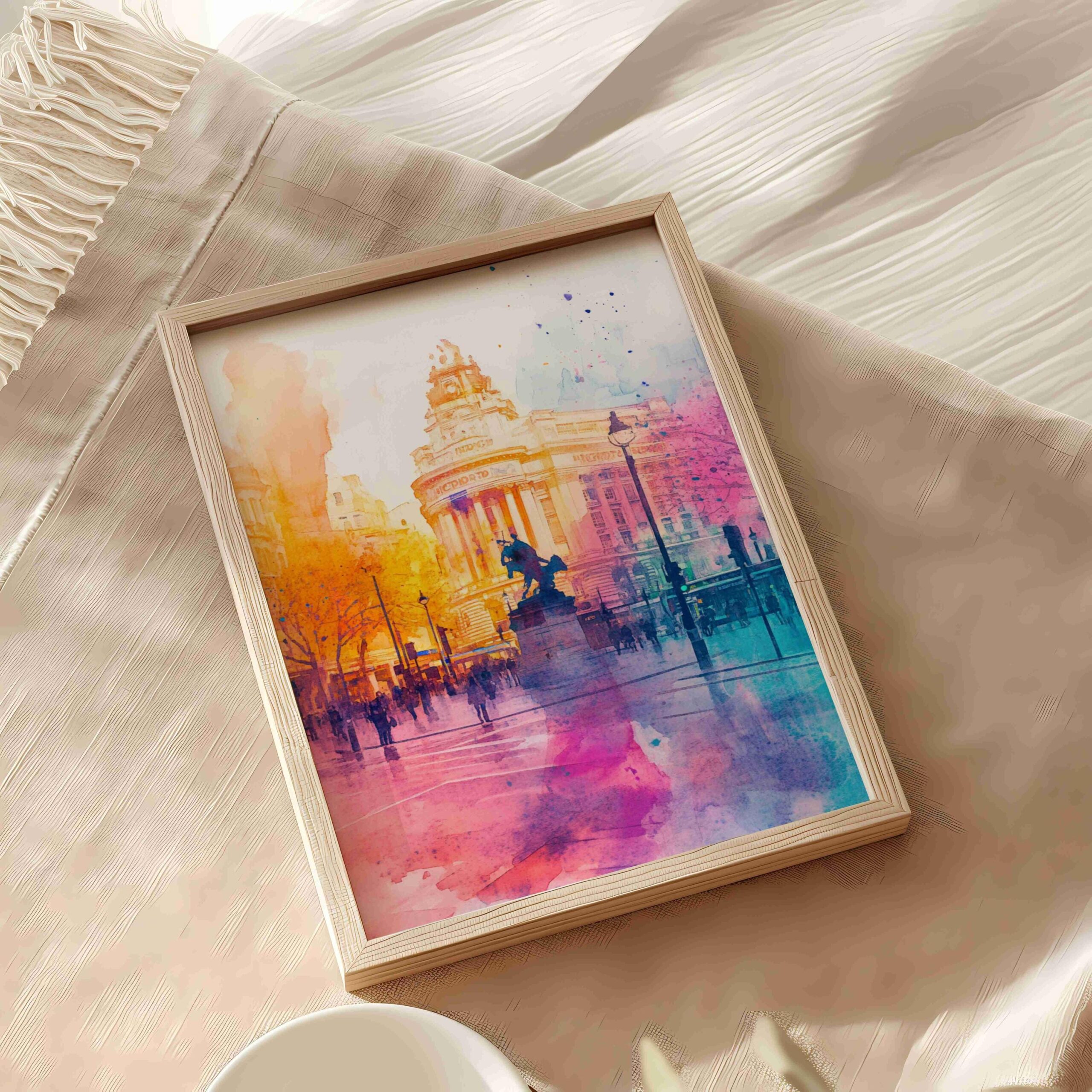 Piccadilly London England Watercolor: United Kingdom Travel Art Poster - Image 5